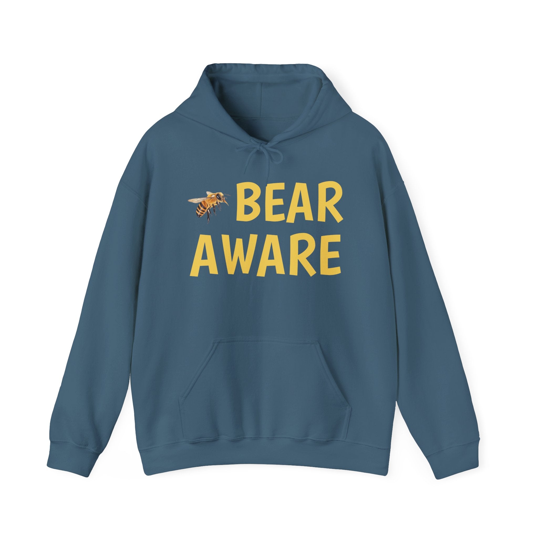 Bear Aware Hoodie - Cute Bear Illustration Wildlife Conservation Pullover