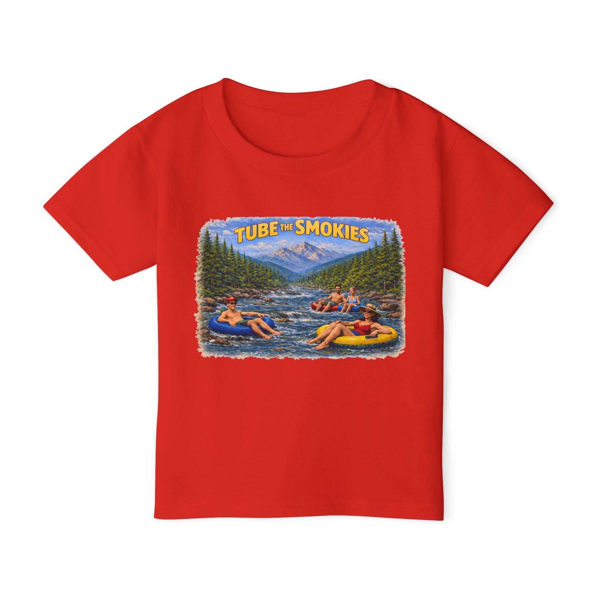 Tube the Smokies Toddler T-Shirt - Kids Summer River Tubing Graphic Tee