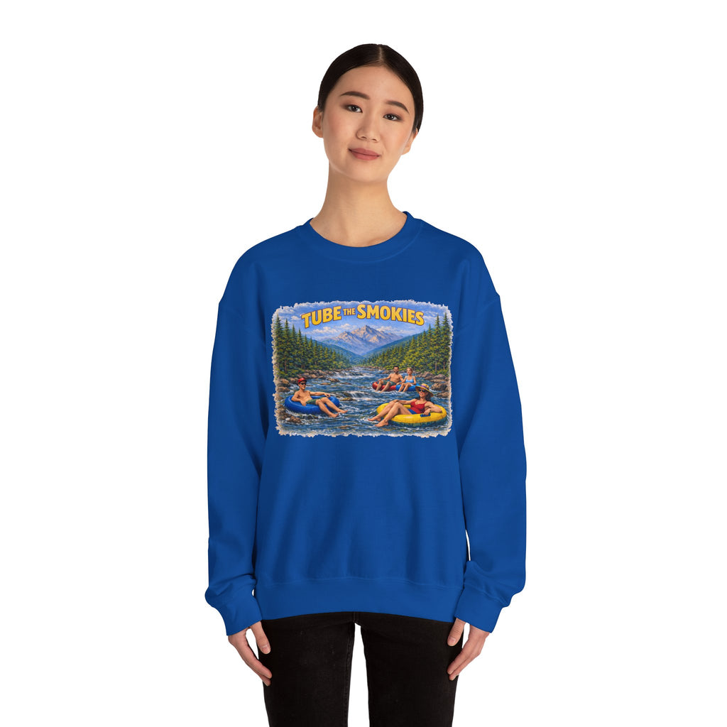 Tube the Smokies Crewneck Sweatshirt – Scenic River Tubing Graphic