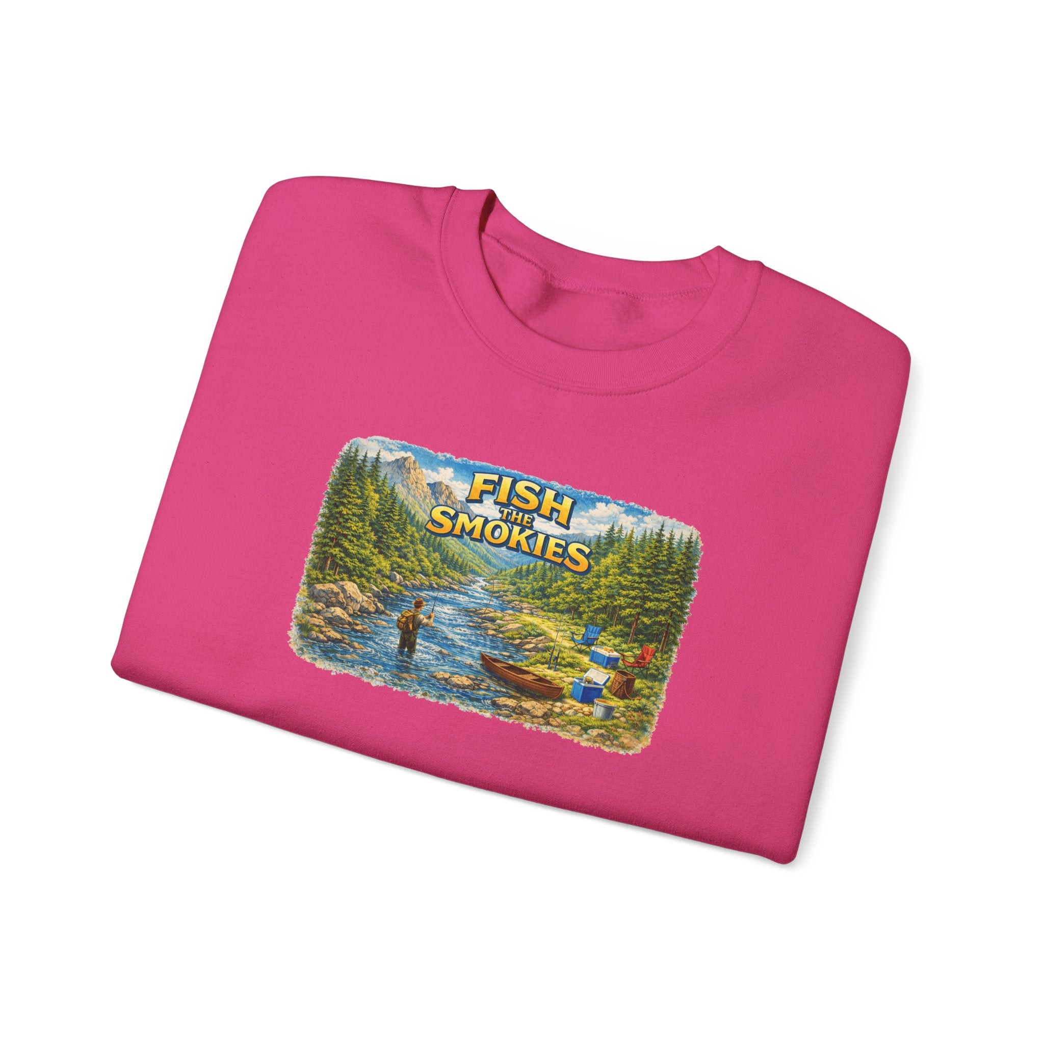 Fish Smokies Fishing Crewneck Unisex Sweatshirt