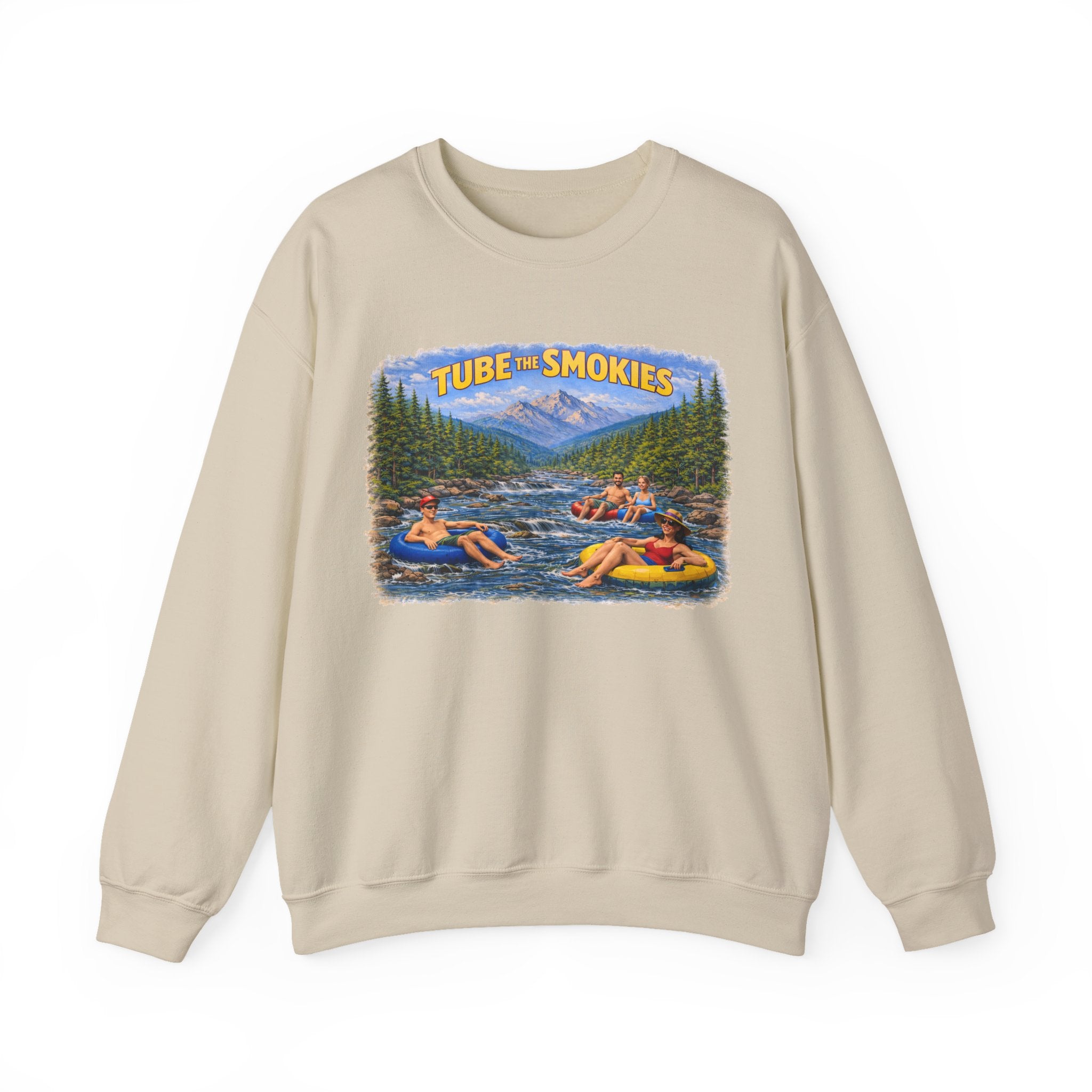 Tube the Smokies Crewneck Sweatshirt – Scenic River Tubing Graphic