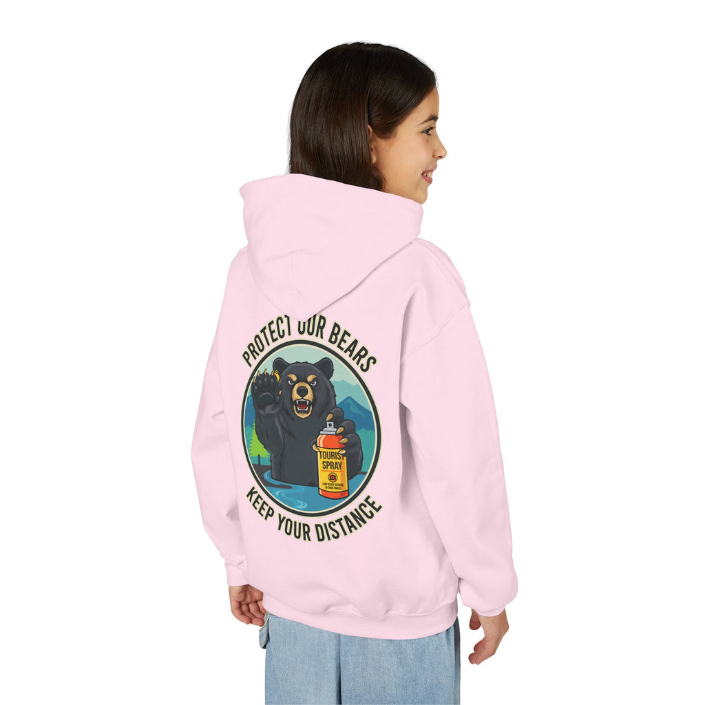 Bear Safety Youth Hoodie — "Protect Our Bears, Keep Your Distance"
