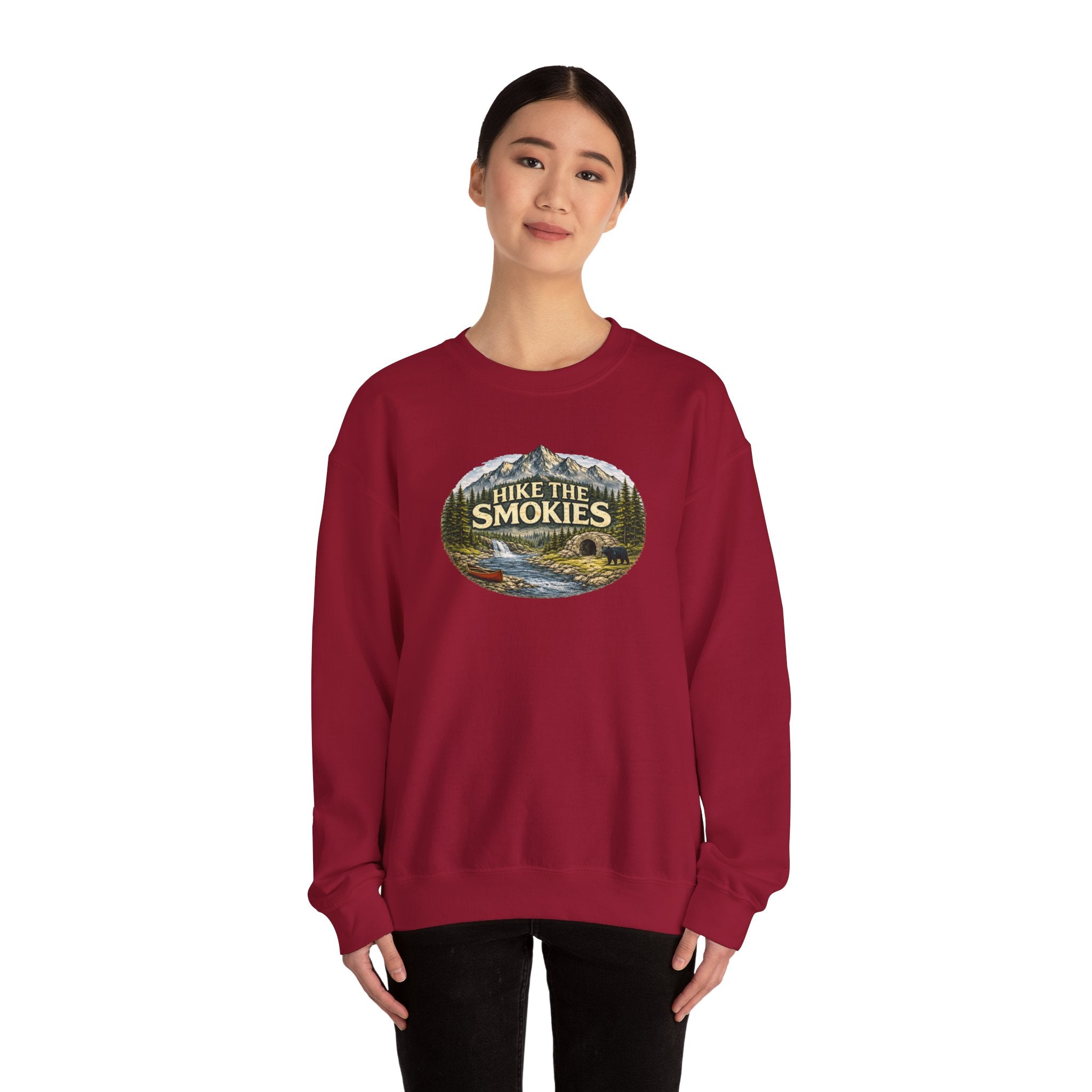 Hike the Smokies Sweatshirt — Mountain Trail Vintage Unisex Crewneck