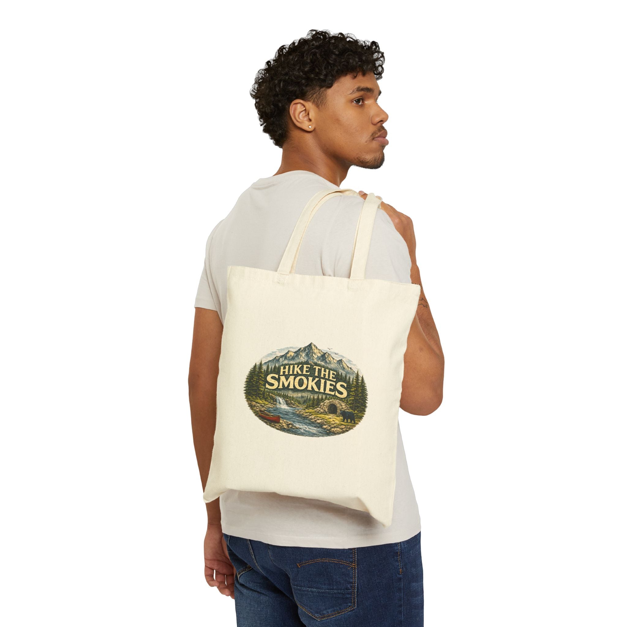Tote Bag — 'Hike the Smokies' Scenic Mountain Canvas Tote