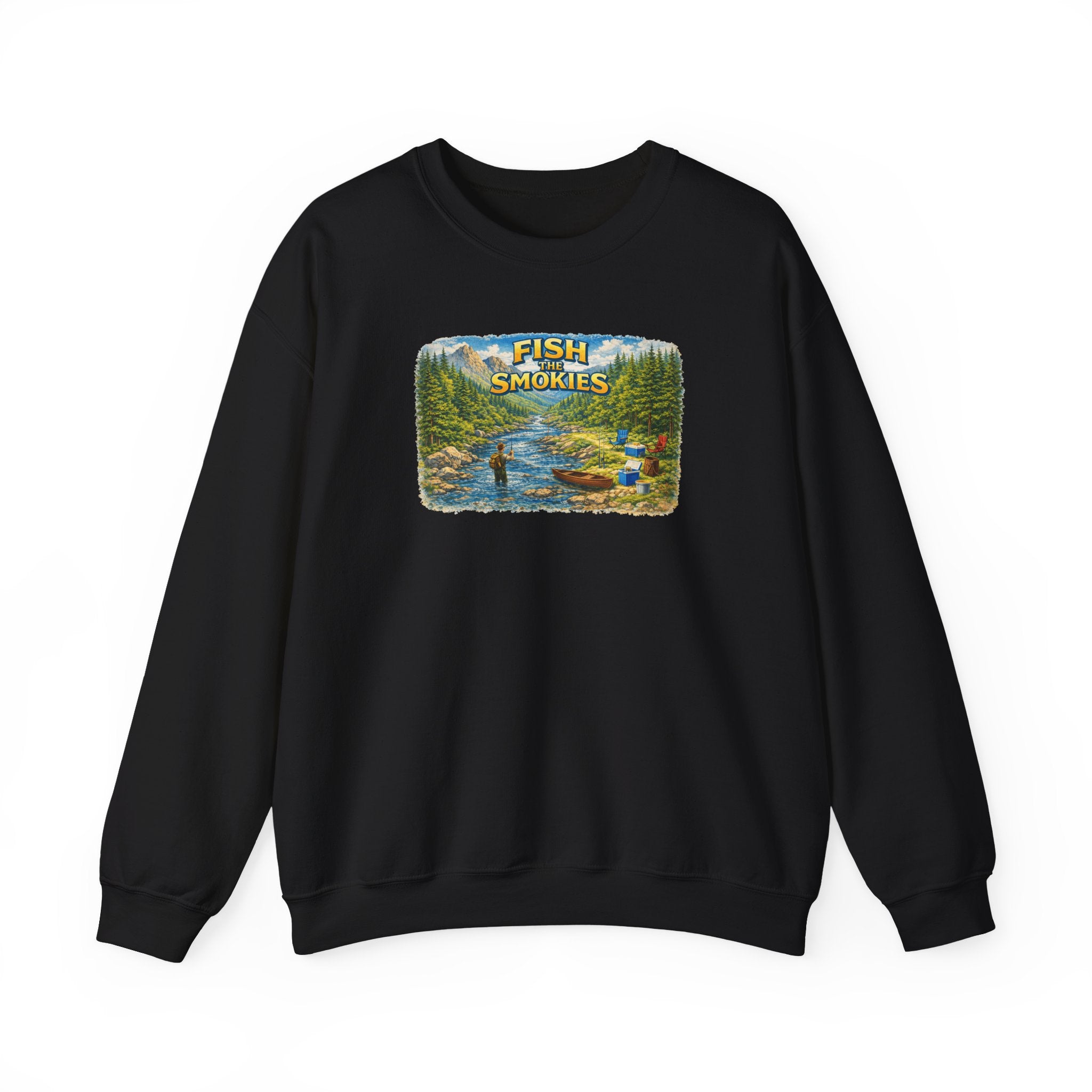 Fish Smokies Fishing Crewneck Unisex Sweatshirt