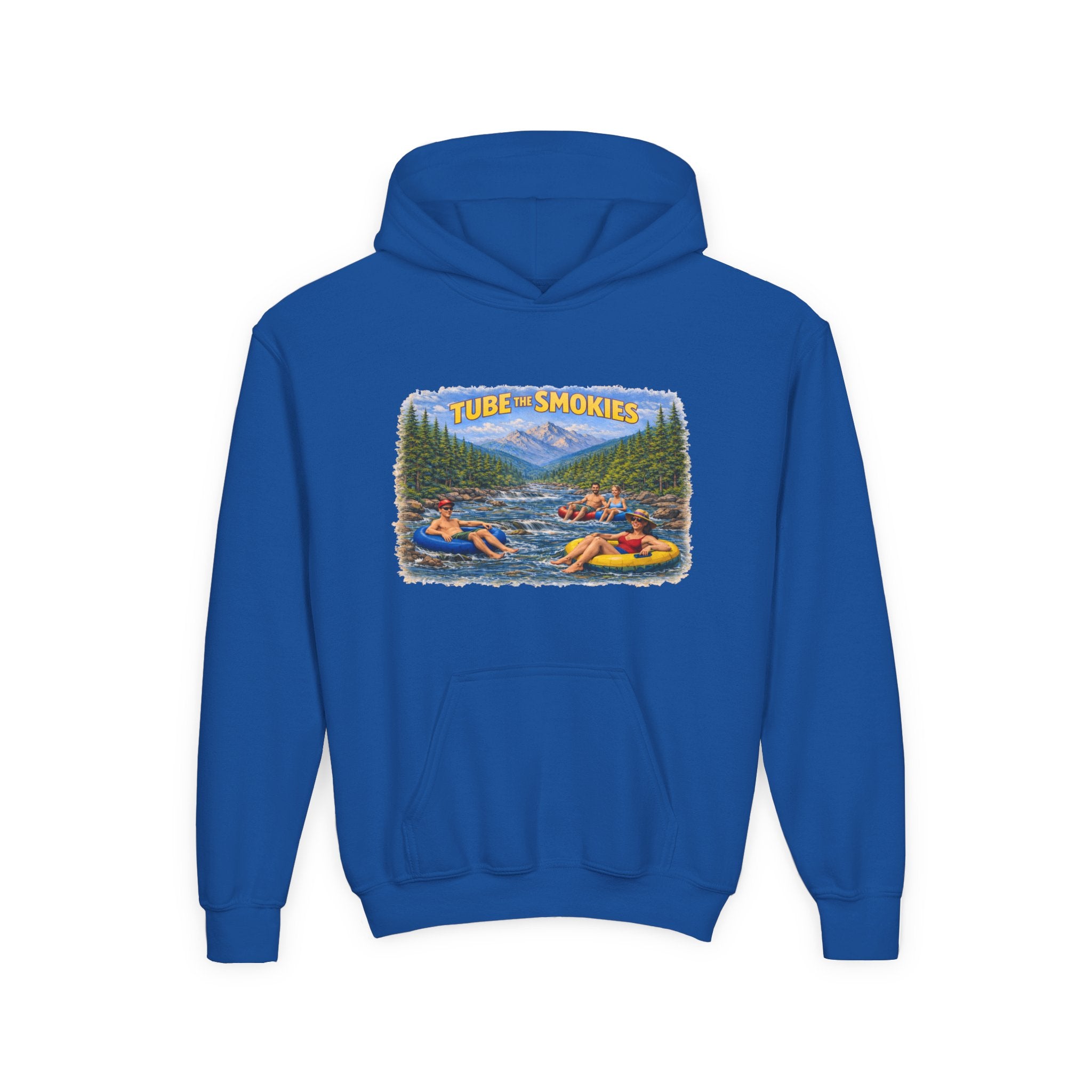 Tube The Smokies Youth Hoodie – River Tubing Graphic Sweatshirt