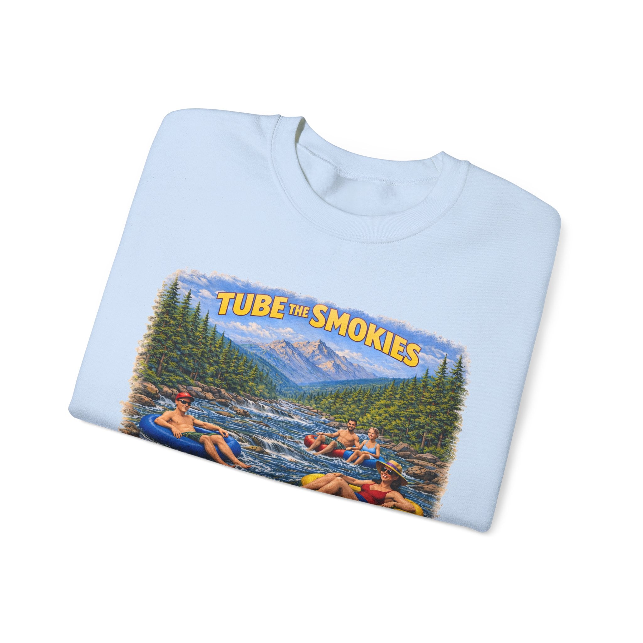 Tube the Smokies Crewneck Sweatshirt – Scenic River Tubing Graphic
