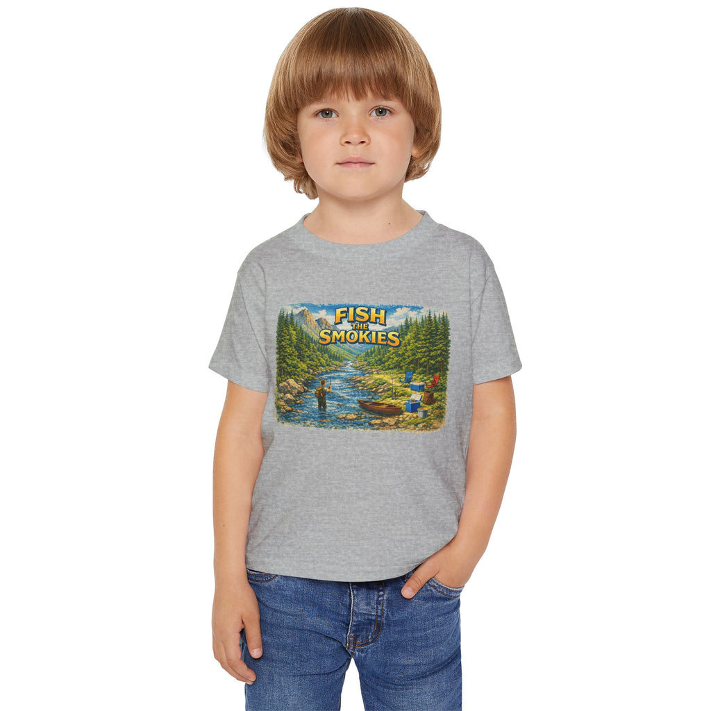 Toddler T-Shirt — Fish the Smokies Scenic Fishing Graphic