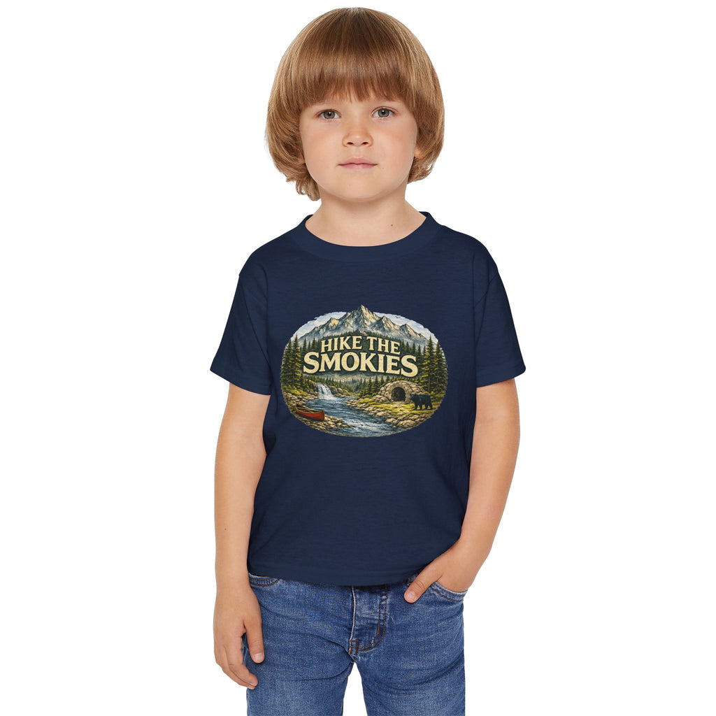 Toddler T‑Shirt — "Hike The Smokies" Mountain & Bear Outdoor Adventure Tee