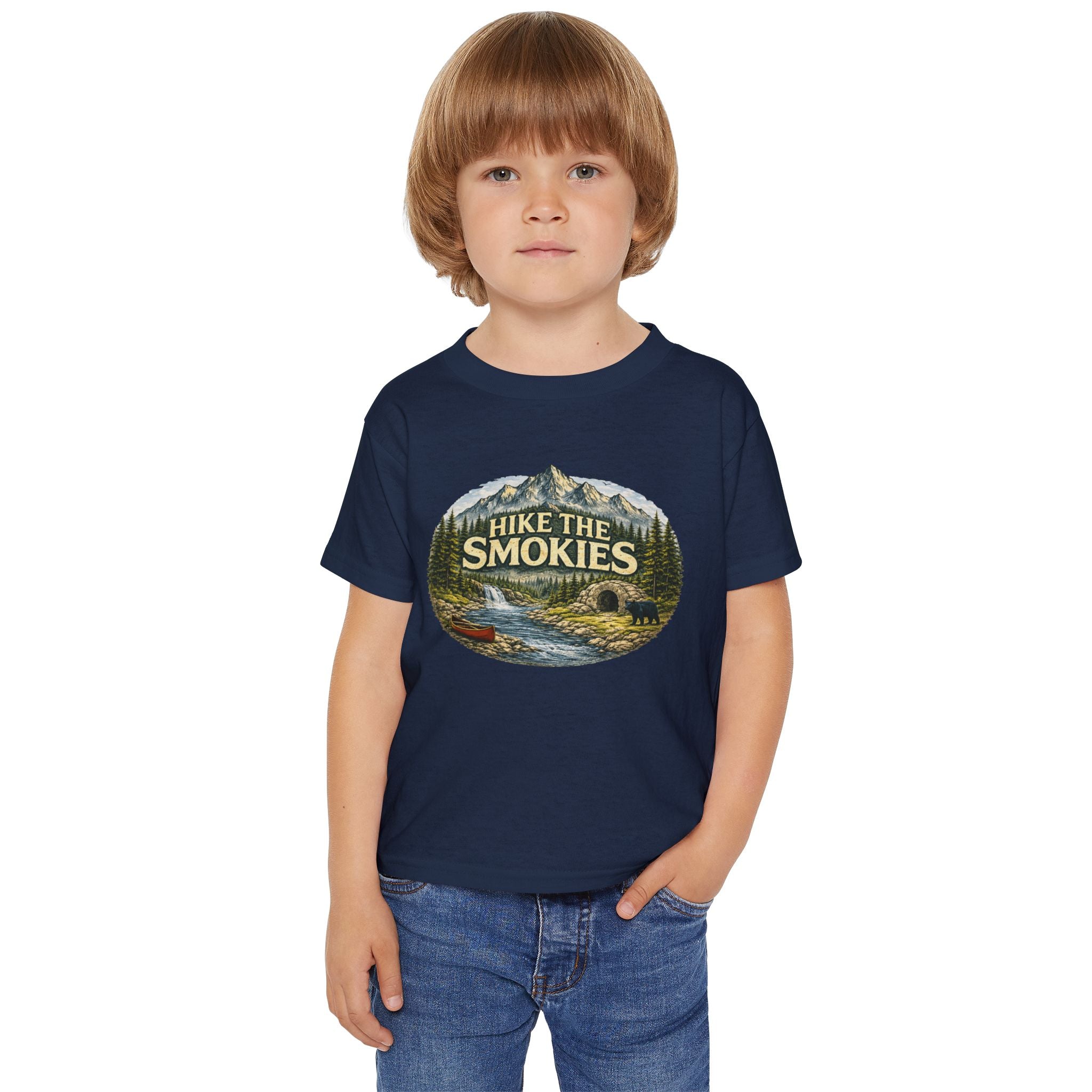Toddler T‑Shirt — "Hike The Smokies" Mountain & Bear Outdoor Adventure Tee