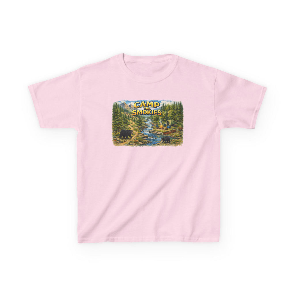 Kids Camp The Smokies T-Shirt — Scenic Smoky Mountains Camp Tee