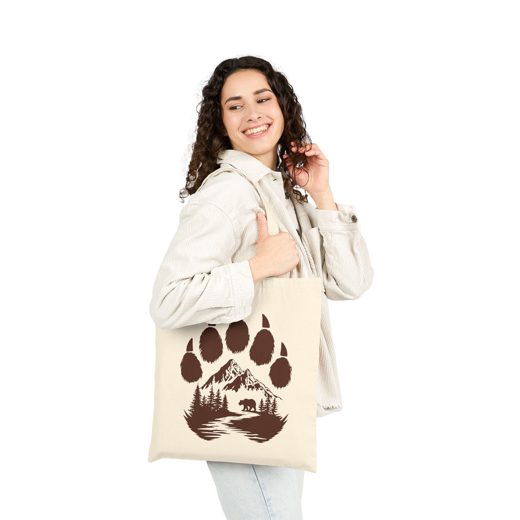 Canvas Tote Bag - Bear Paw Mountain Scene Eco Shopper