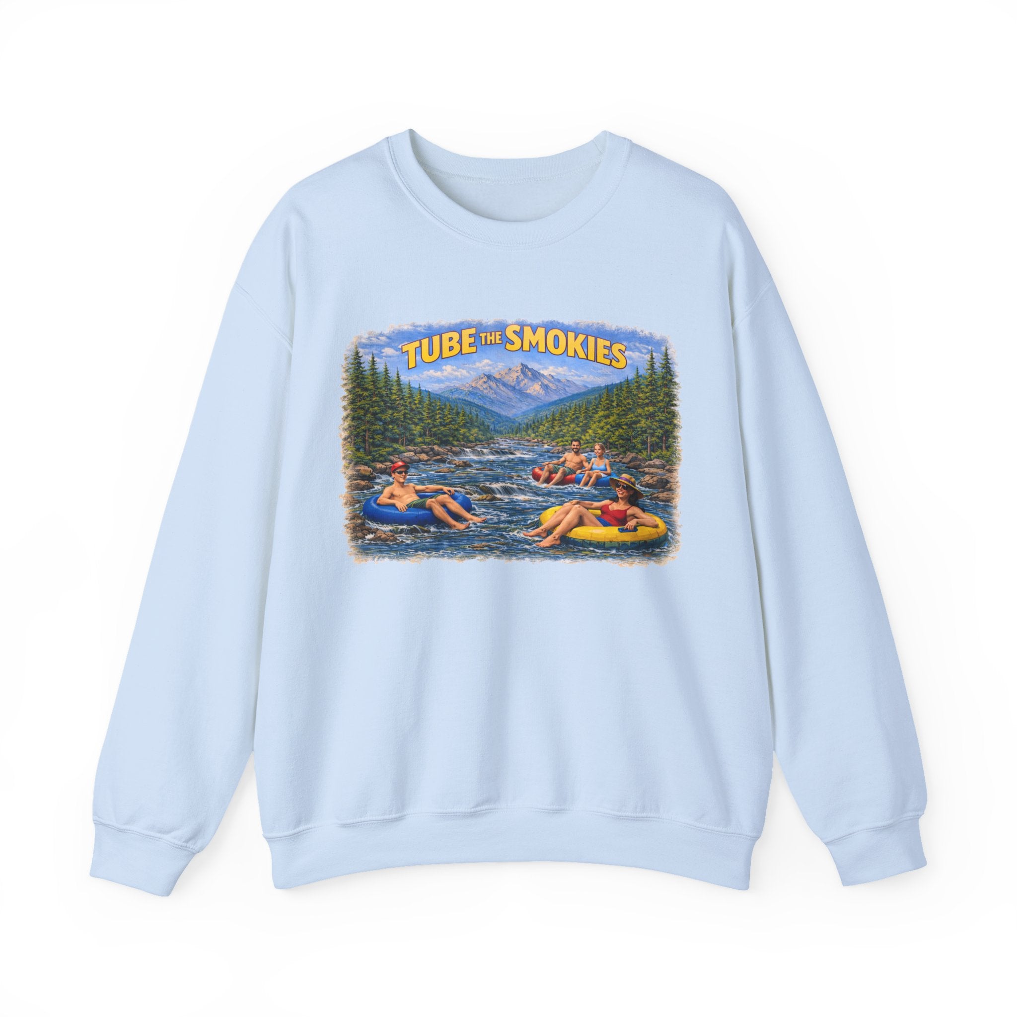 Tube the Smokies Crewneck Sweatshirt – Scenic River Tubing Graphic