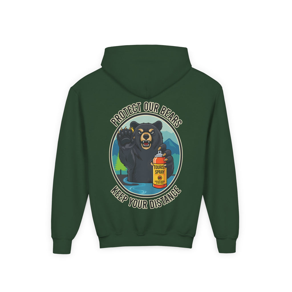 Bear Safety Youth Hoodie — "Protect Our Bears, Keep Your Distance"
