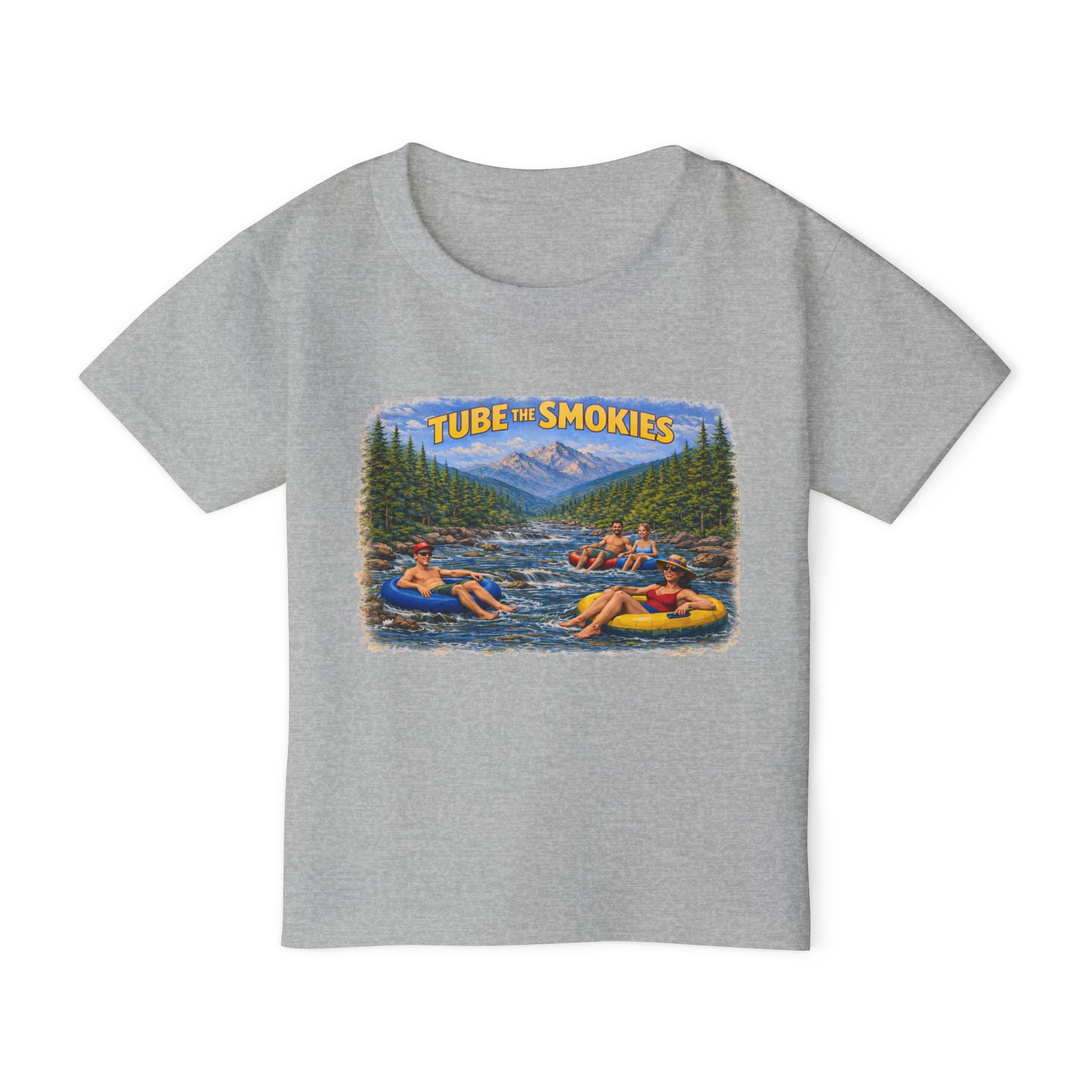 Tube the Smokies Toddler T-Shirt - Kids Summer River Tubing Graphic Tee