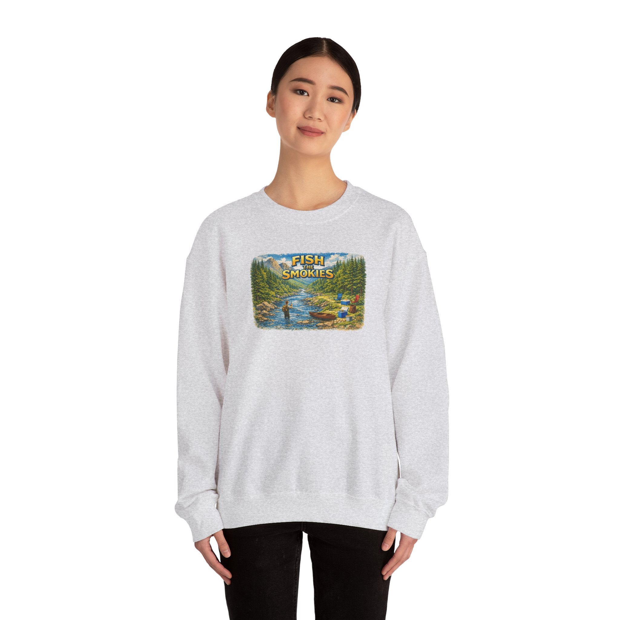 Fish Smokies Fishing Crewneck Unisex Sweatshirt