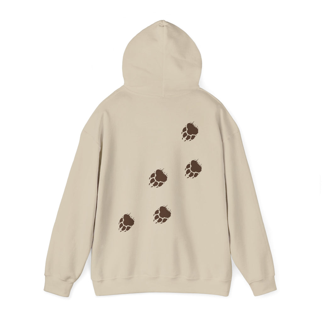 Muddy Bear Paw Tracks Unisex Hoodie  - Wildlife Awarenesas