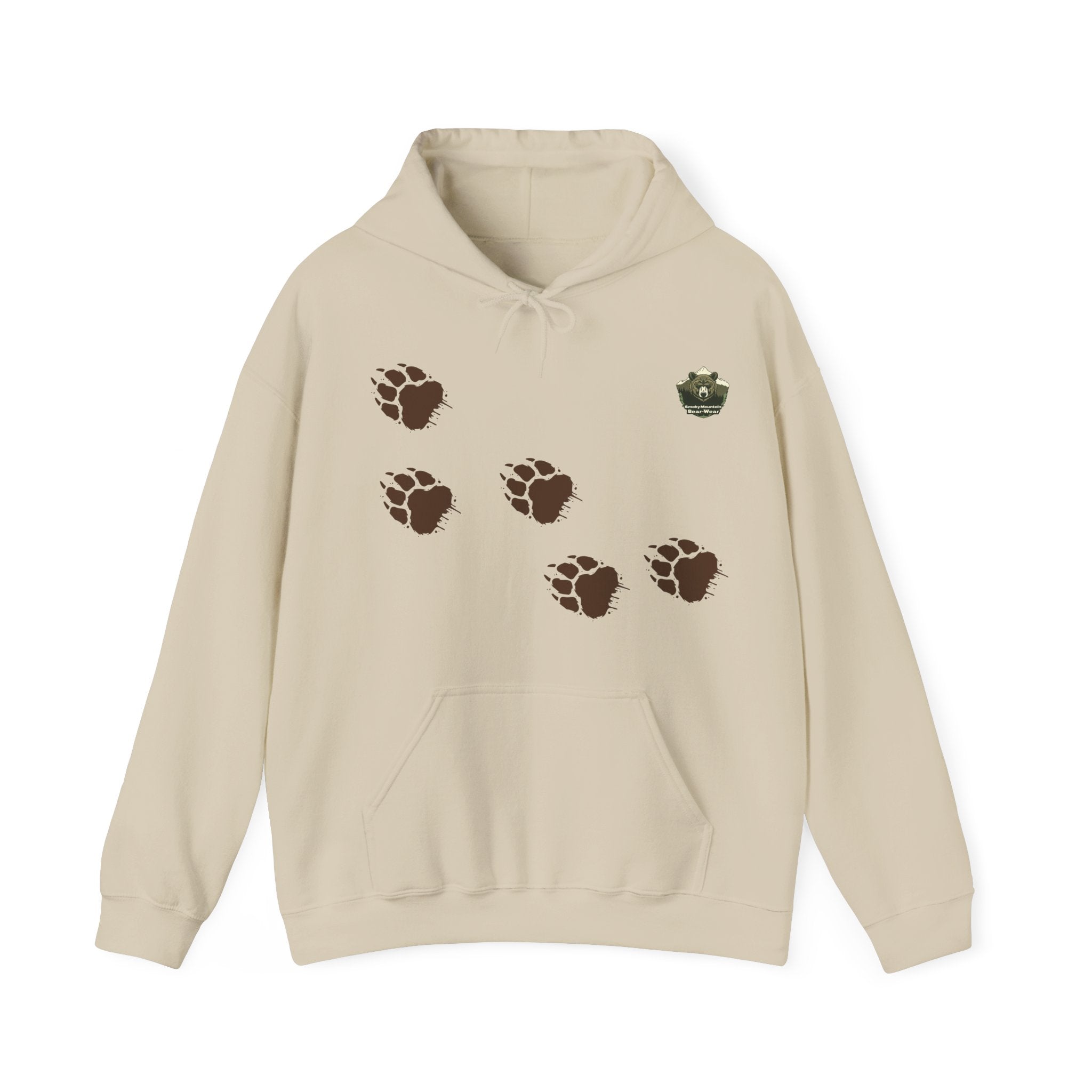 Muddy Bear Paw Tracks Unisex Hoodie  - Wildlife Awarenesas