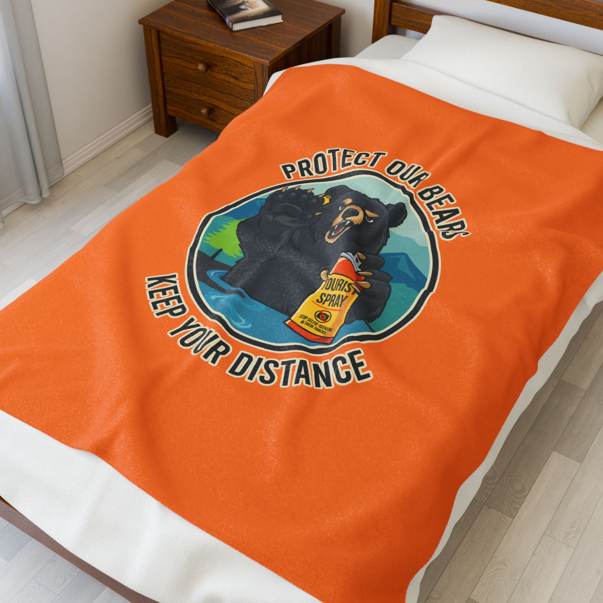 Protect Our Bears  Vols Orange Velveteen Plush Throw