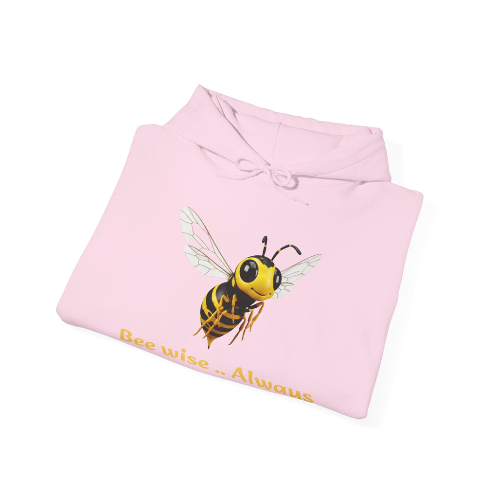 Bee Wise Hoodie — "Bee wise... Always hike with a friend" Nature Lover Graphic Hoodie