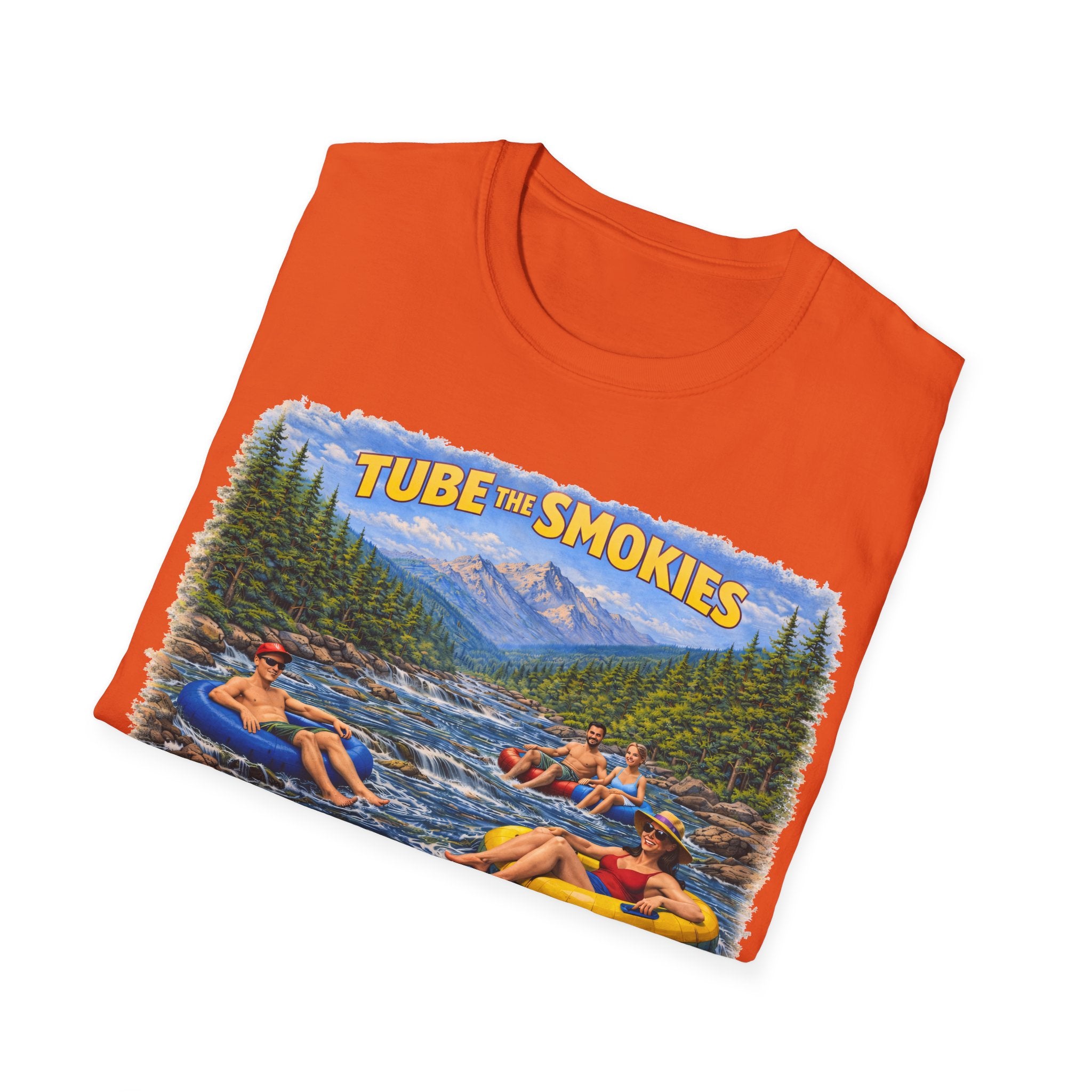 Tube the Smokies Unisex T-Shirt — River Tubing Graphic Tee for Smoky Mountains Fans