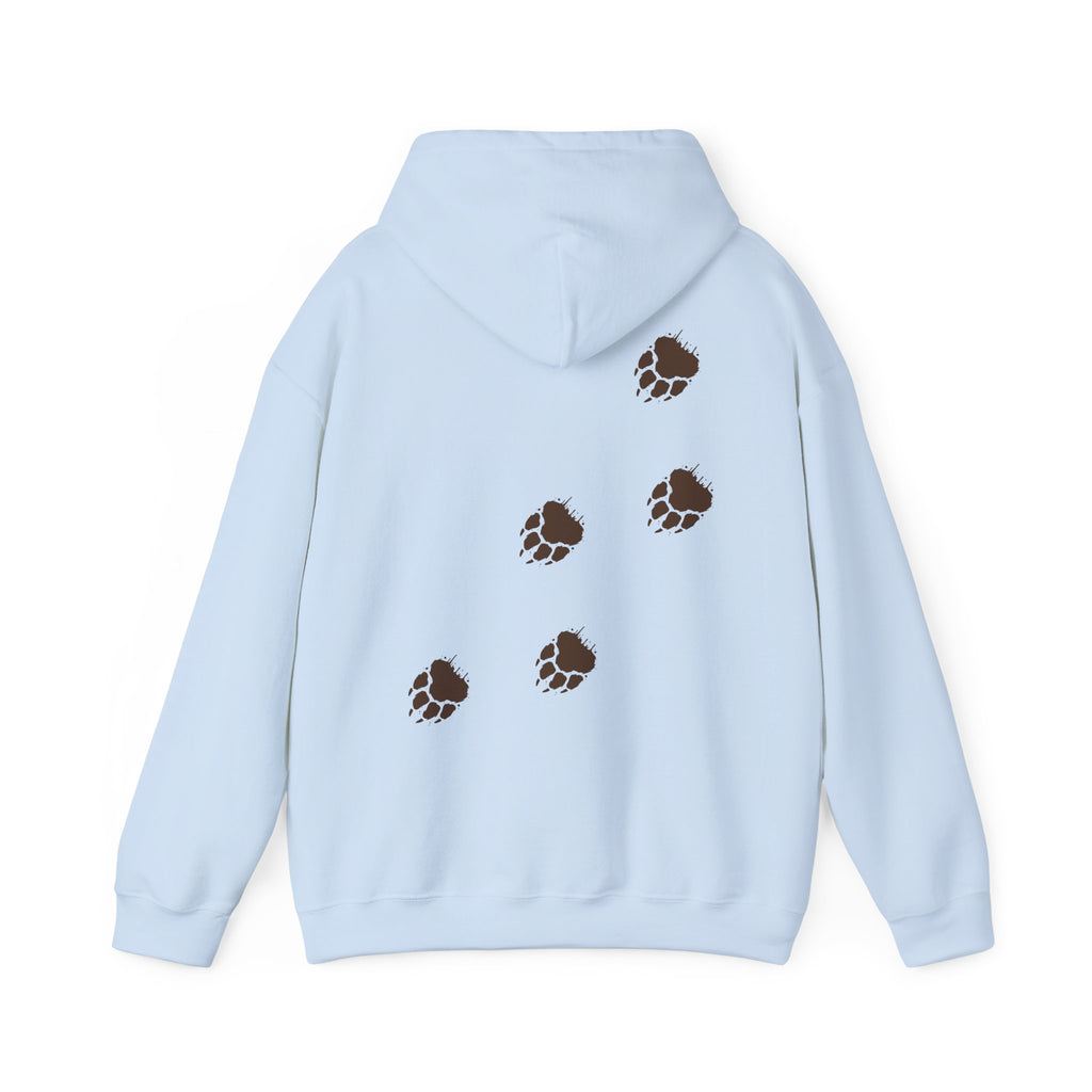 Muddy Bear Paw Tracks Unisex Hoodie  - Wildlife Awarenesas