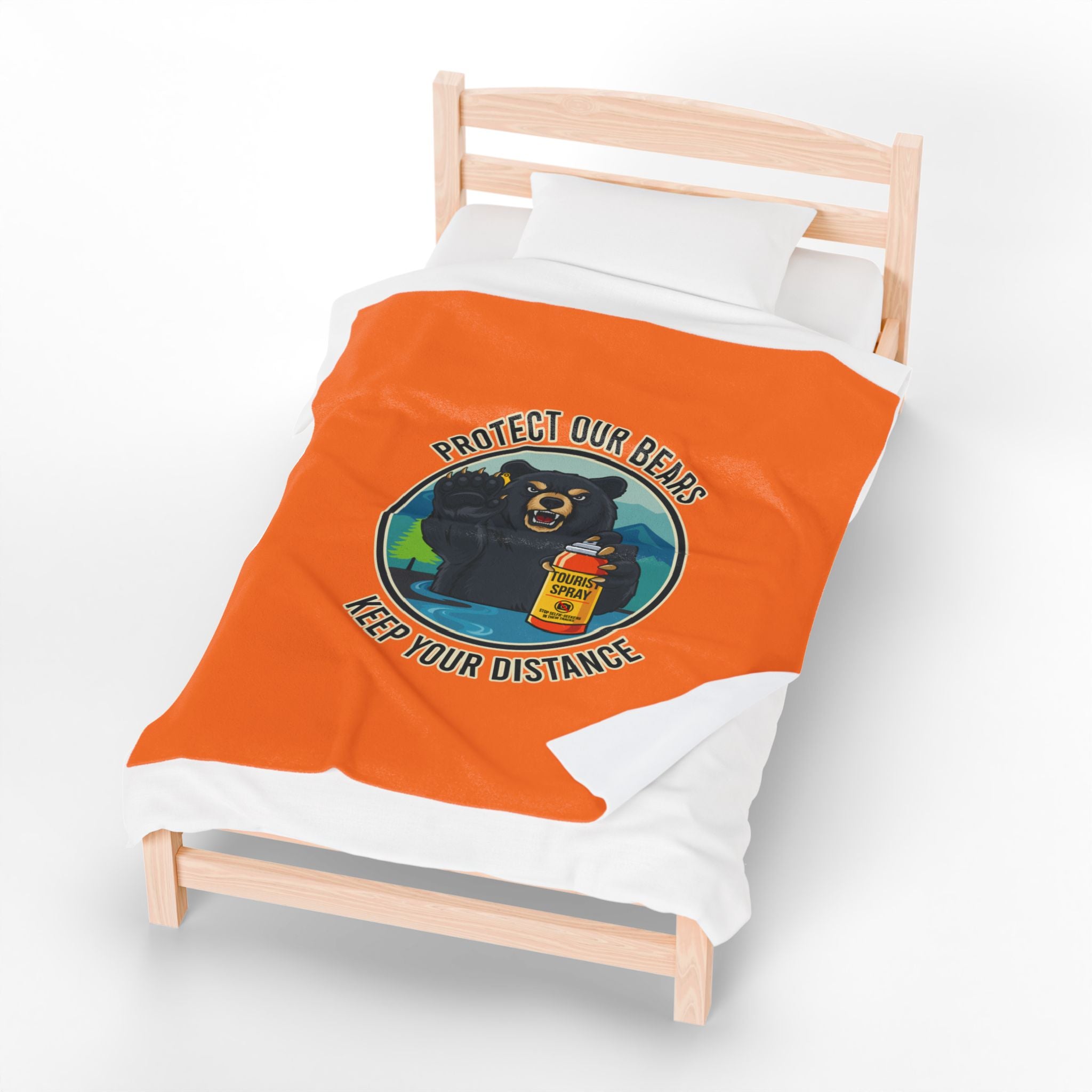 Protect Our Bears  Vols Orange Velveteen Plush Throw