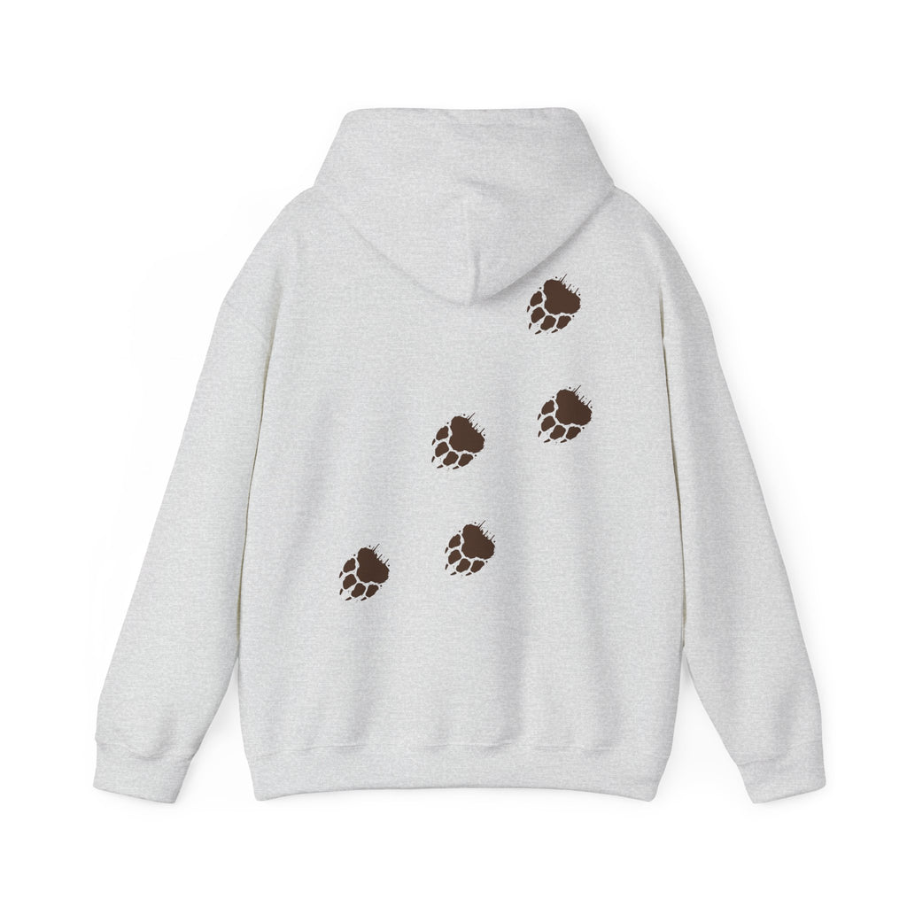 Muddy Bear Paw Tracks Unisex Hoodie  - Wildlife Awarenesas