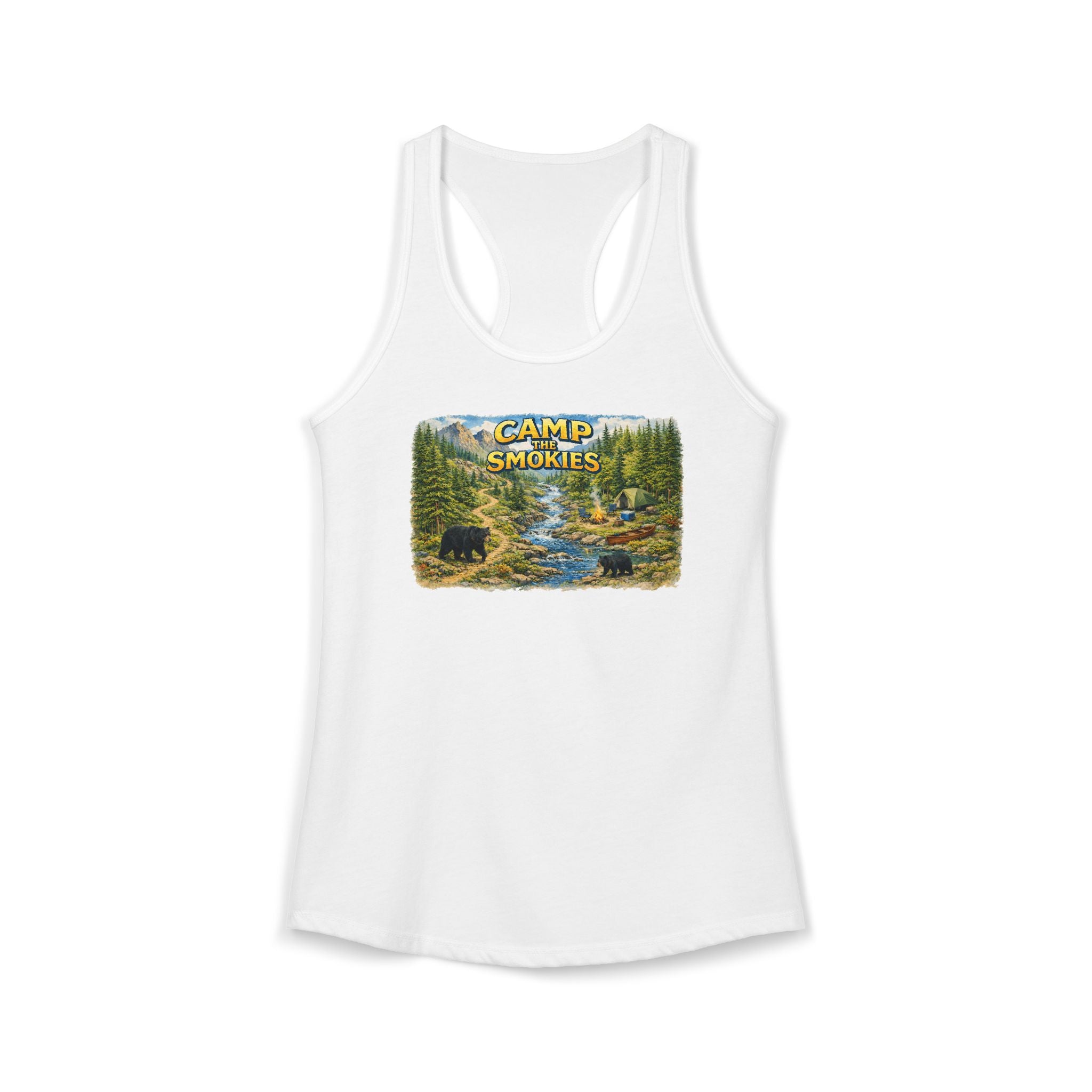 Smoky Mountains Camp River Racerback Tank — Back to Nature