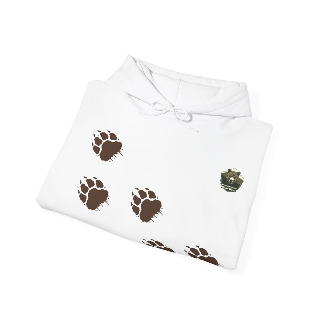 Muddy Bear Paw Tracks Unisex Hoodie  - Wildlife Awarenesas