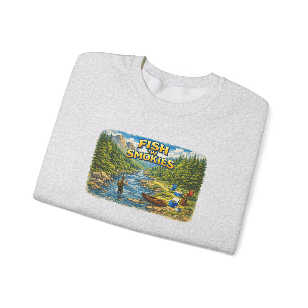 Fish Smokies Fishing Crewneck Unisex Sweatshirt