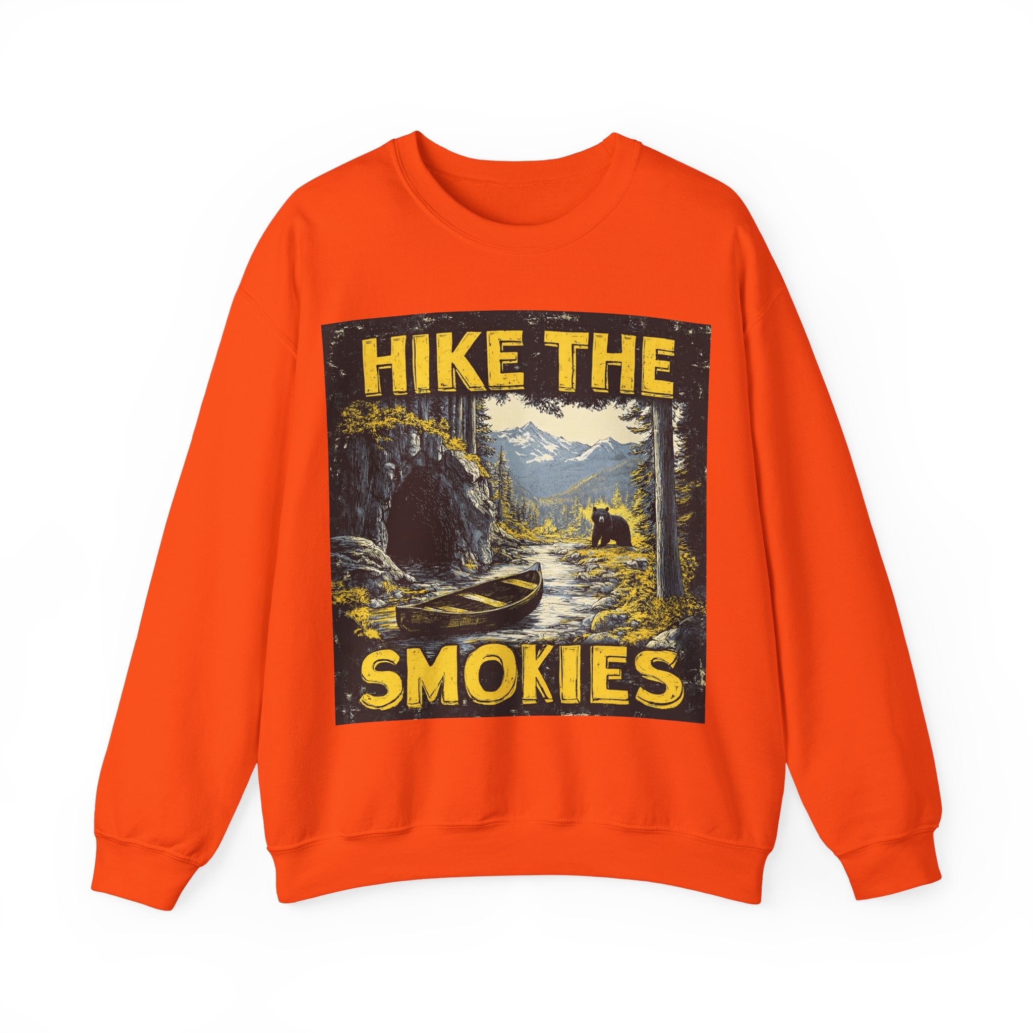 Hike the Smokies Sweatshirt — Vintage Mountain Hiking Unisex Crewneck
