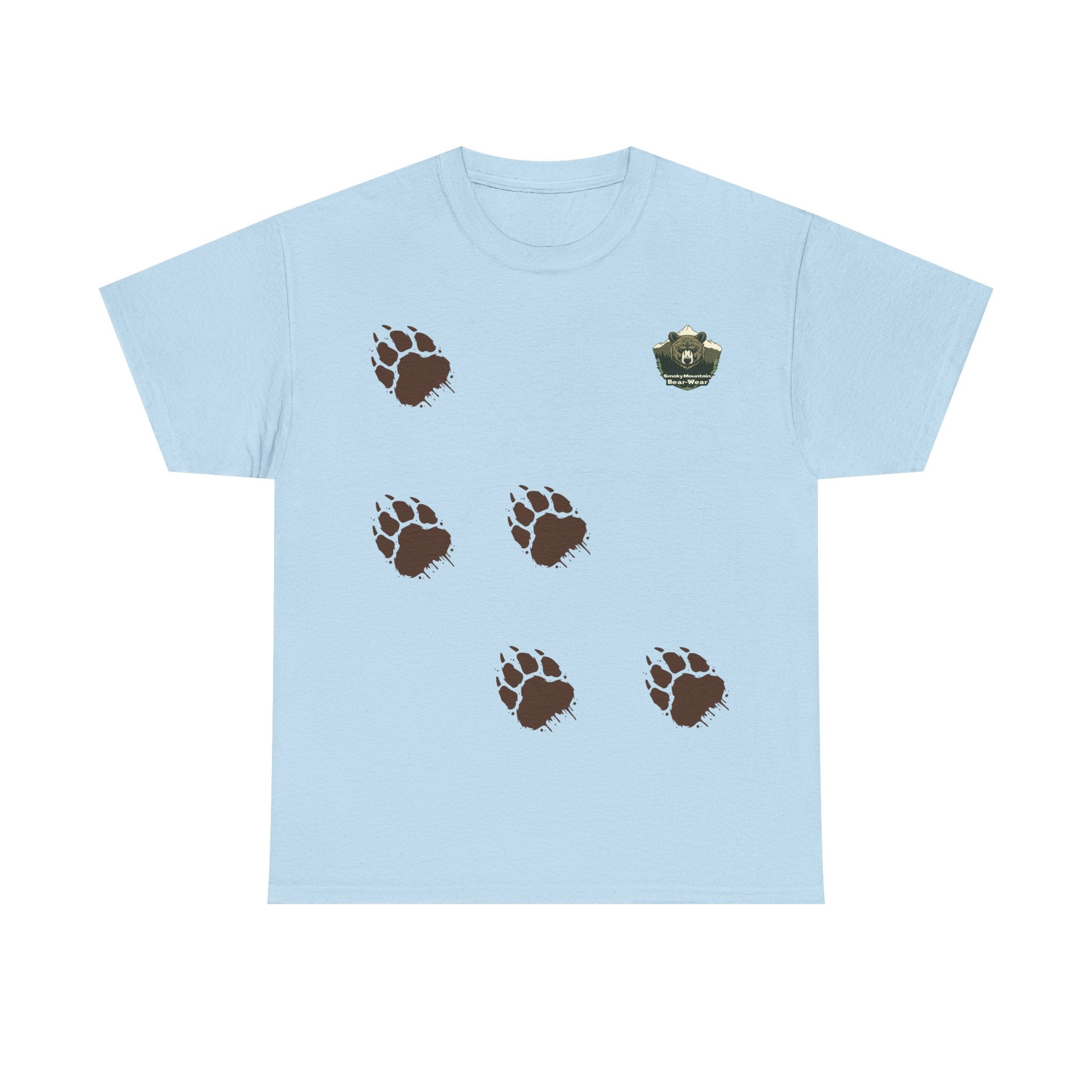 Muddy Bear Pawprint Unisex T‑Shirt — Wildlife Awareness