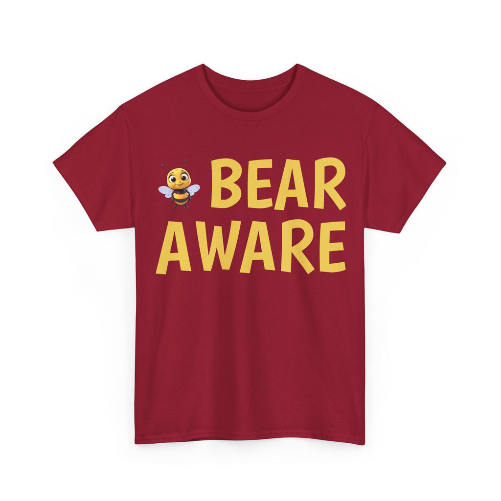Bear Aware Unisex Tee — Cute Bee Graphic Wildlife Awareness T-Shirt