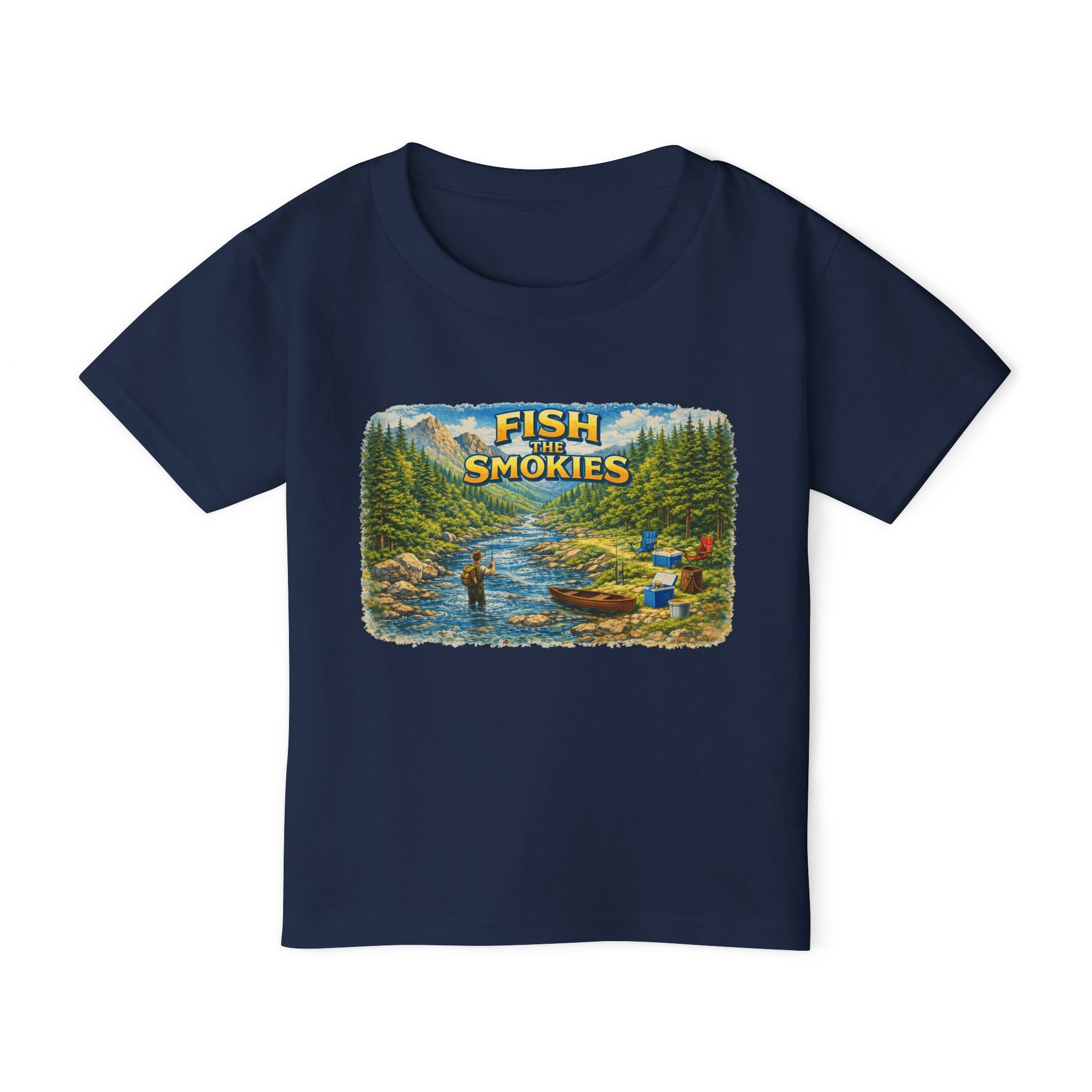 Toddler T-Shirt — Fish the Smokies Scenic Fishing Graphic