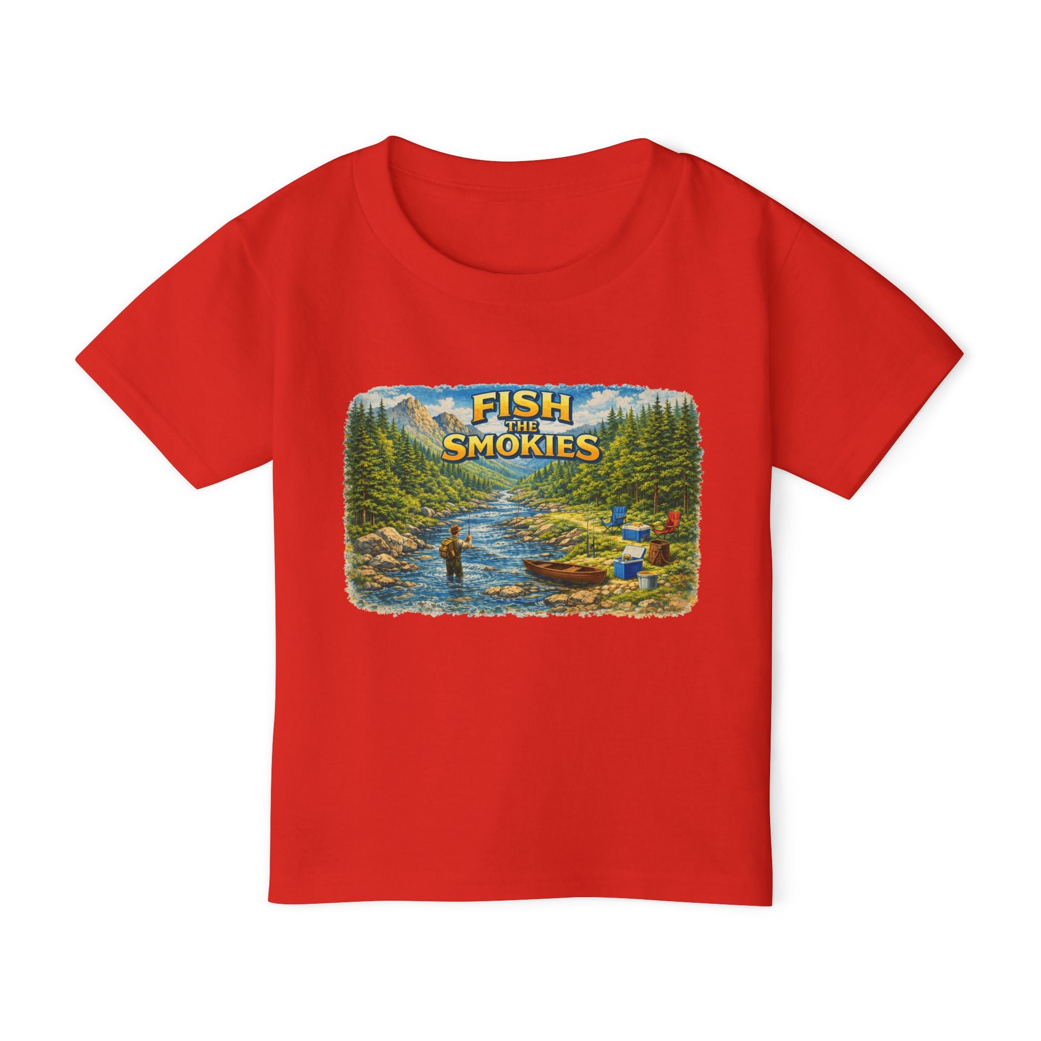 Toddler T-Shirt — Fish the Smokies Scenic Fishing Graphic