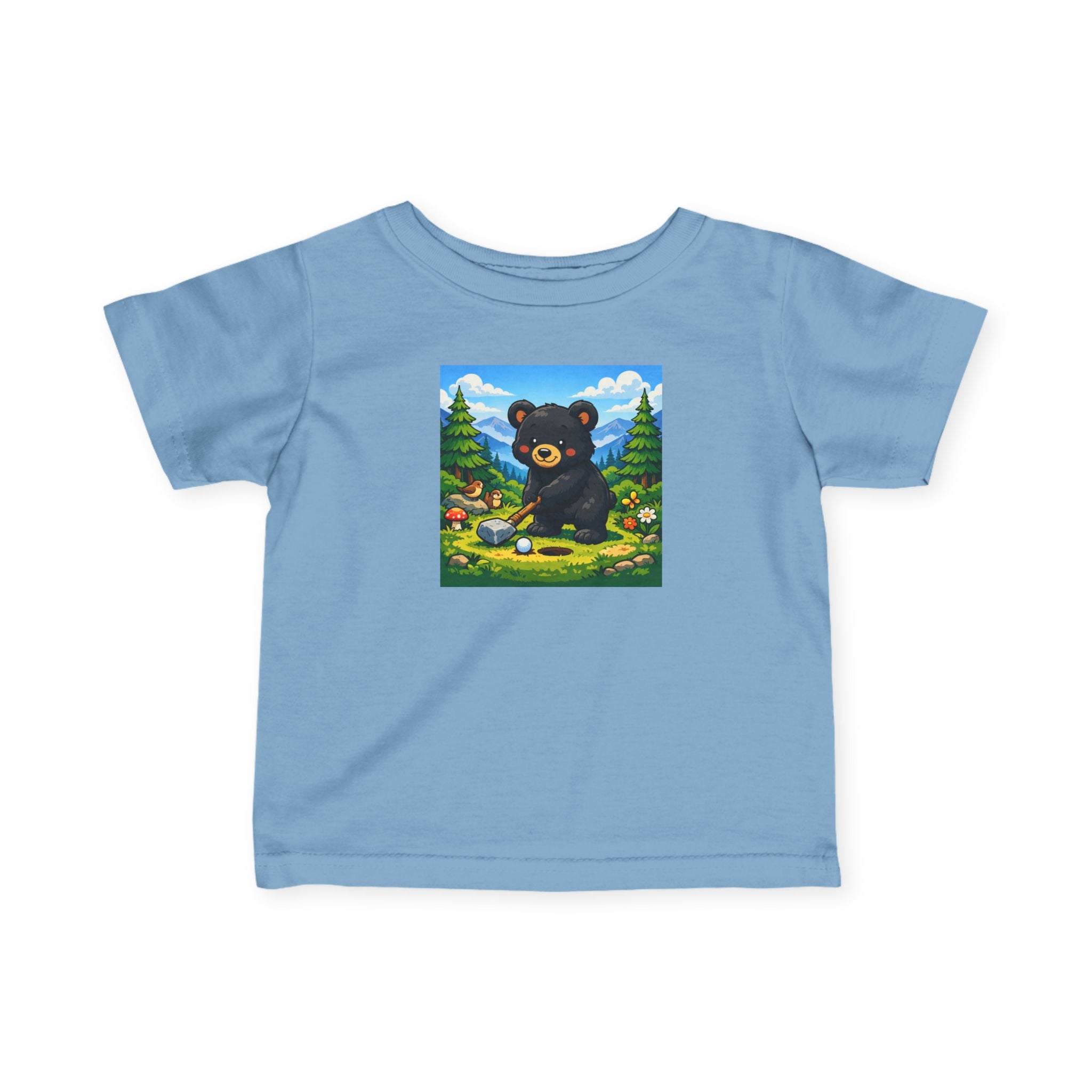 Infant Tee — Cute Bear Golfing Baby Shirt