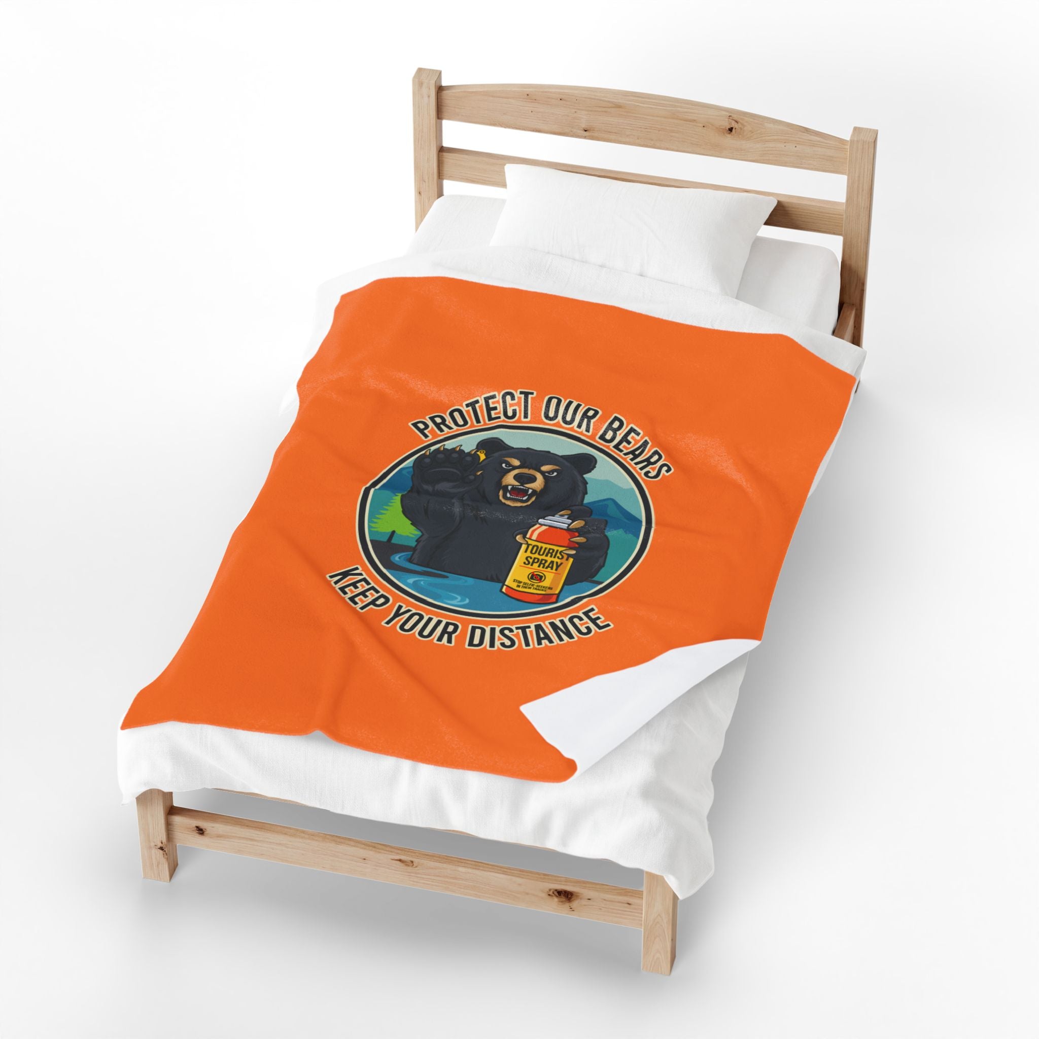 Protect Our Bears  Vols Orange Velveteen Plush Throw