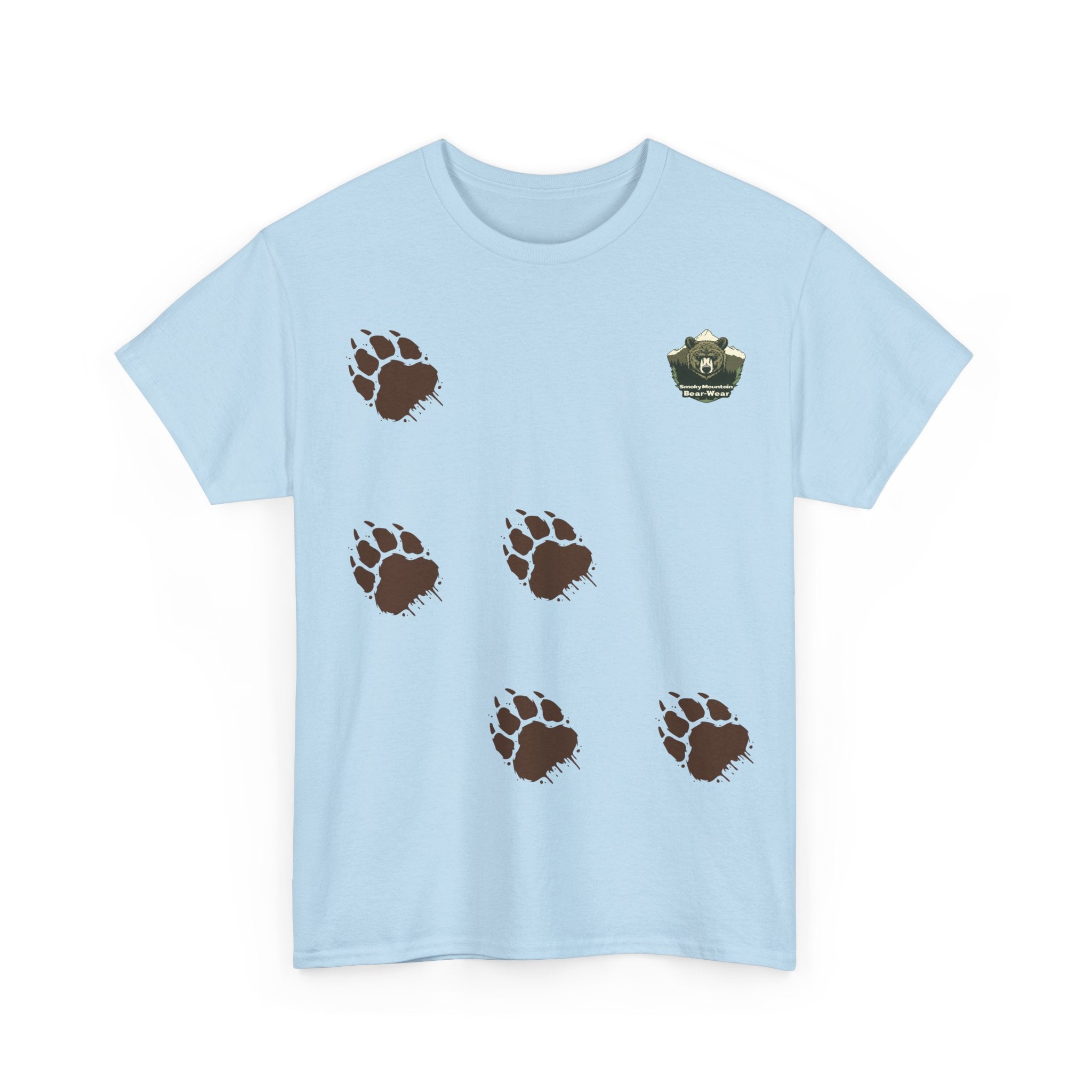 Muddy Bear Pawprint Unisex T‑Shirt — Wildlife Awareness