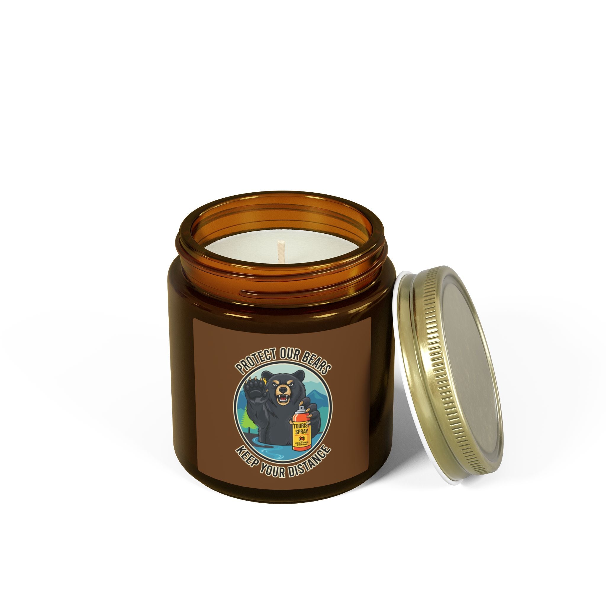 Smoky Mountain Black Bear Candle — Coconut Apricot Scented (4oz & 9oz)