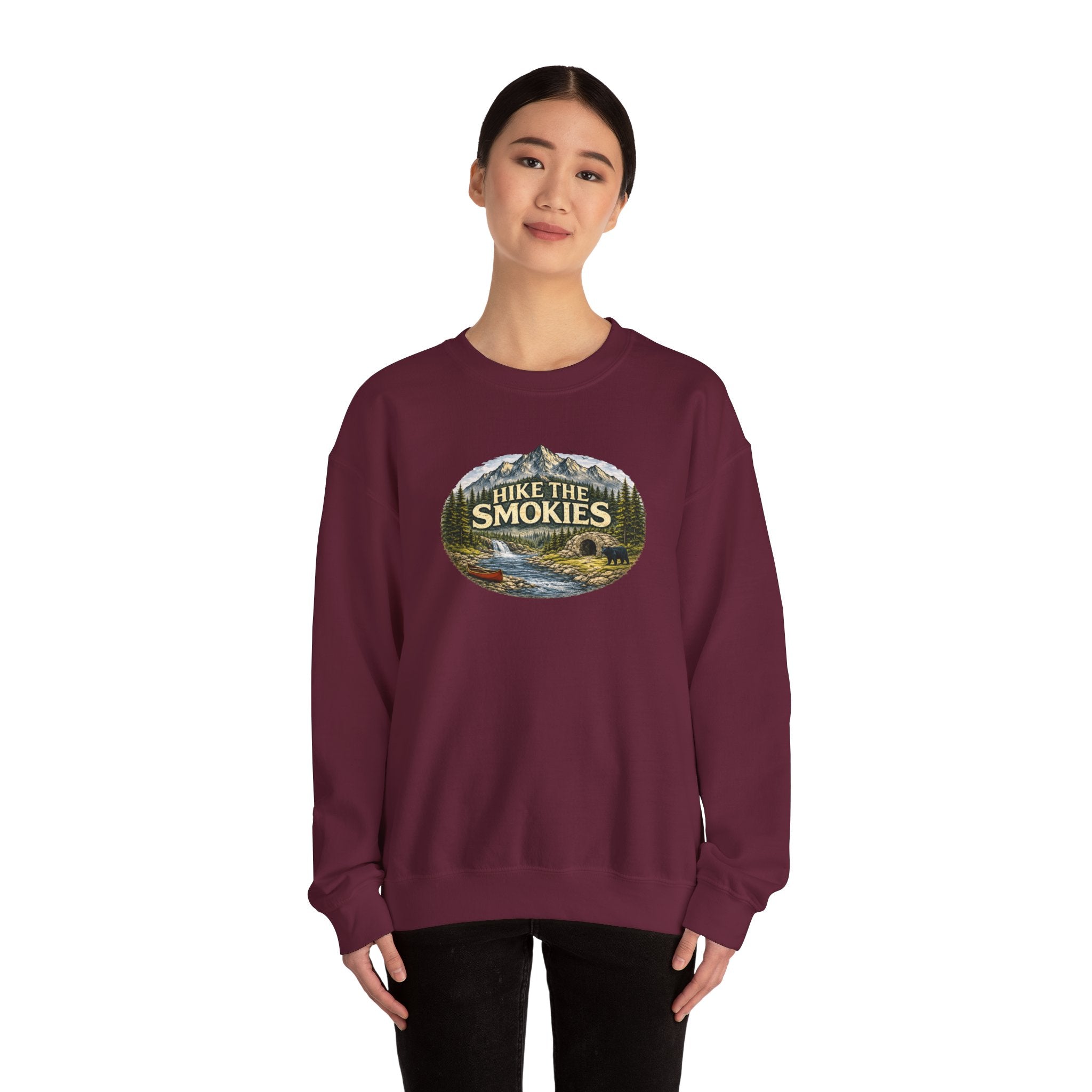 Hike the Smokies Sweatshirt — Mountain Trail Vintage Unisex Crewneck