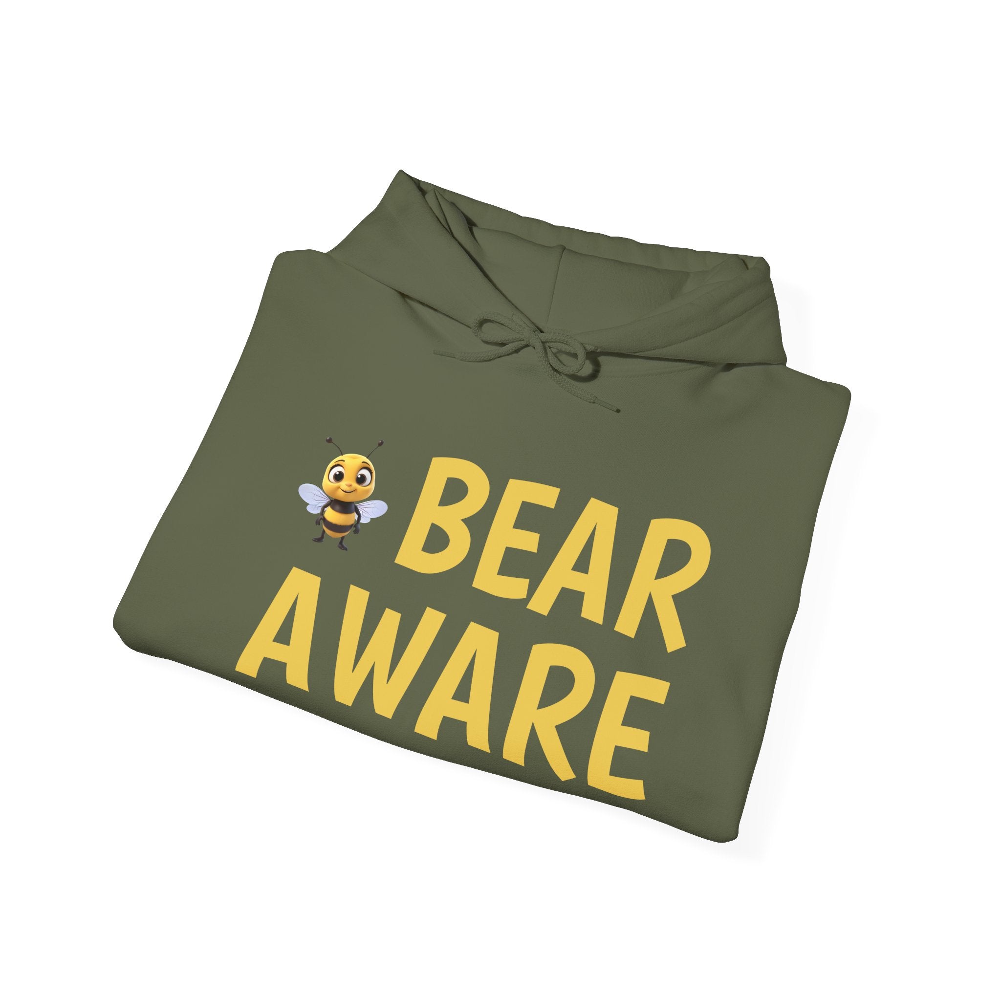 Bear Aware  Unisex Hoodie — Cute Bee Graphic Pullover