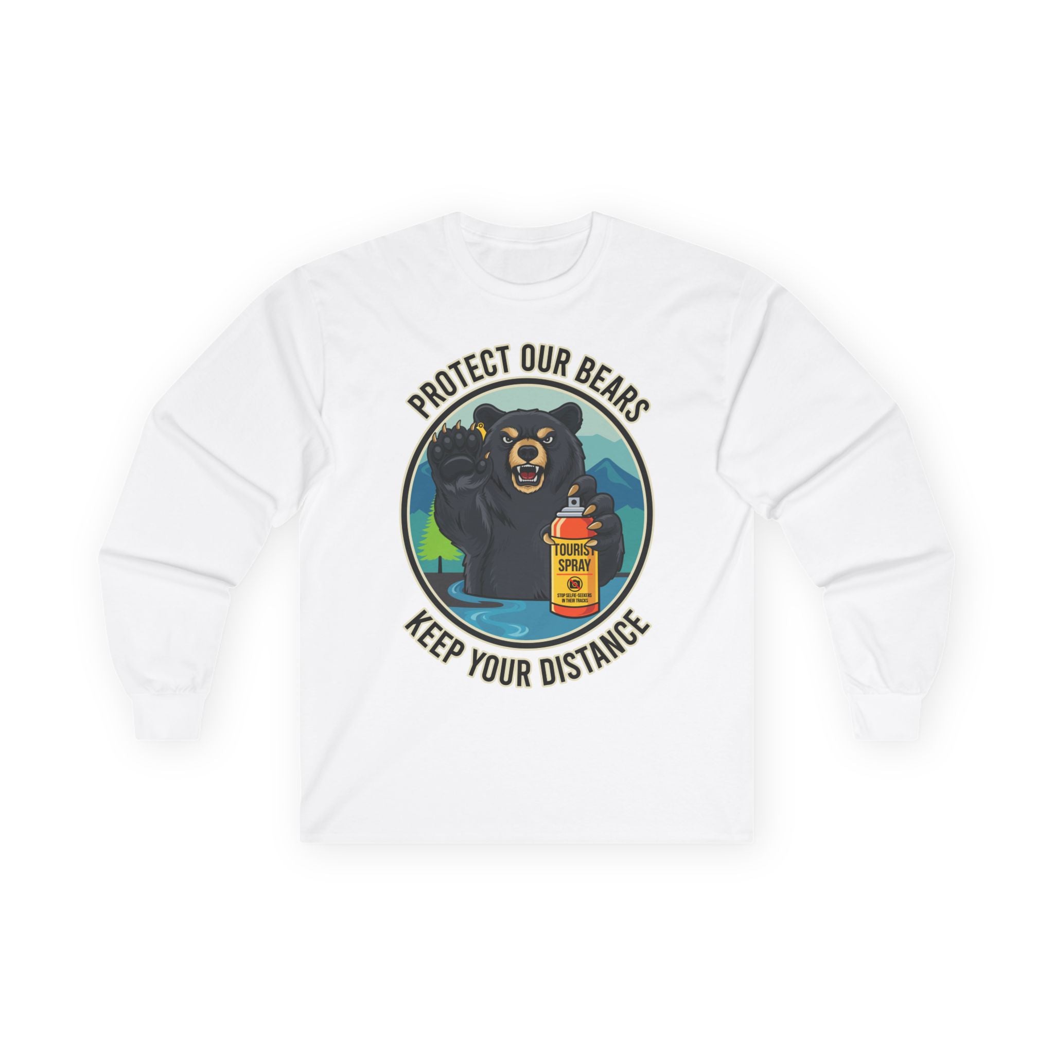 Protect Our Bears Long Sleeve Tee — Keep Your Distance Graphic Shirt