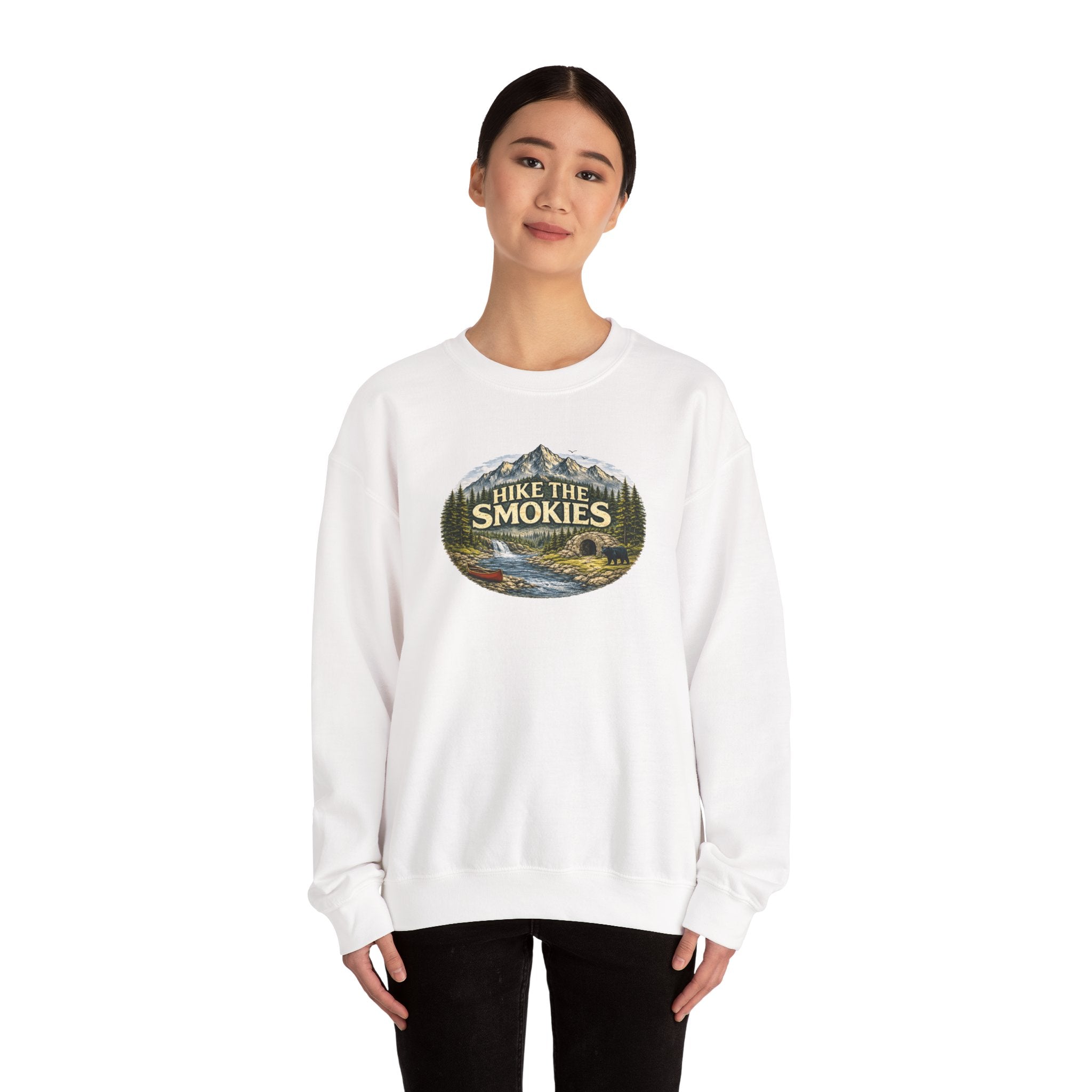 Hike the Smokies Sweatshirt — Mountain Trail Vintage Unisex Crewneck