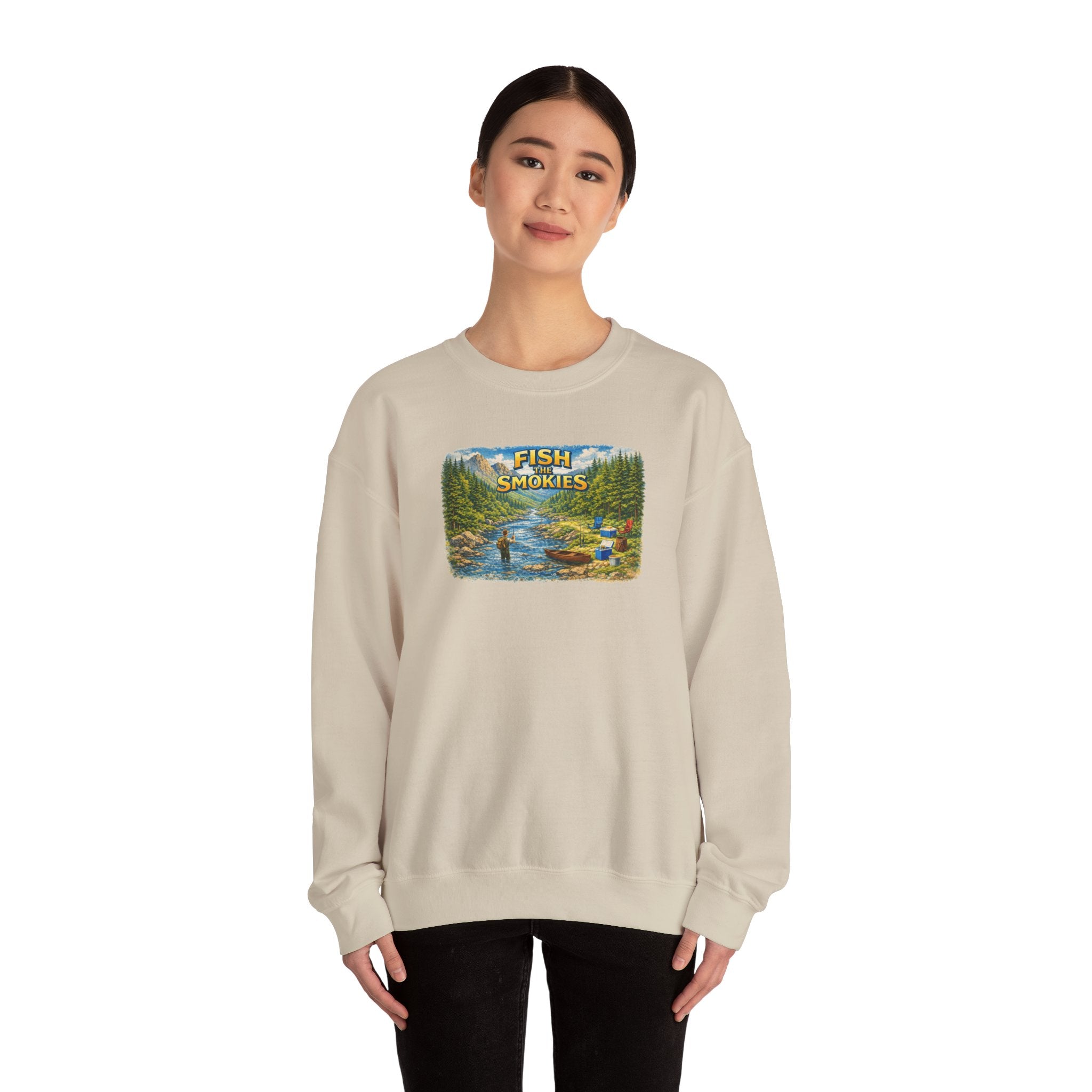 Fish Smokies Fishing Crewneck Unisex Sweatshirt