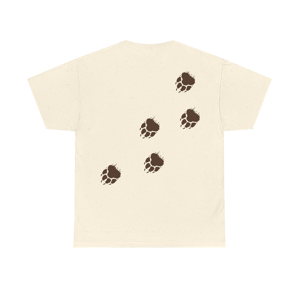 Muddy Bear Pawprint Unisex T‑Shirt — Wildlife Awareness