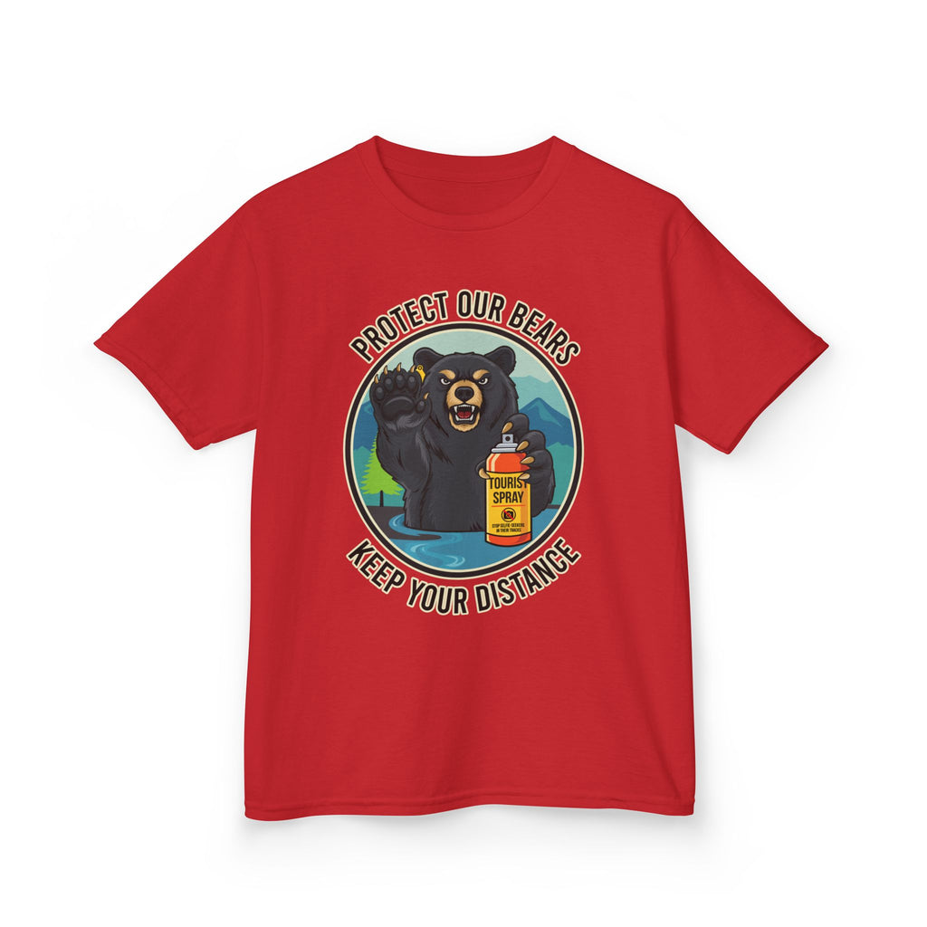 Kids T‑Shirt — "Protect Our Bears, Keep Your Distance" Cute Bear Conservation Tee