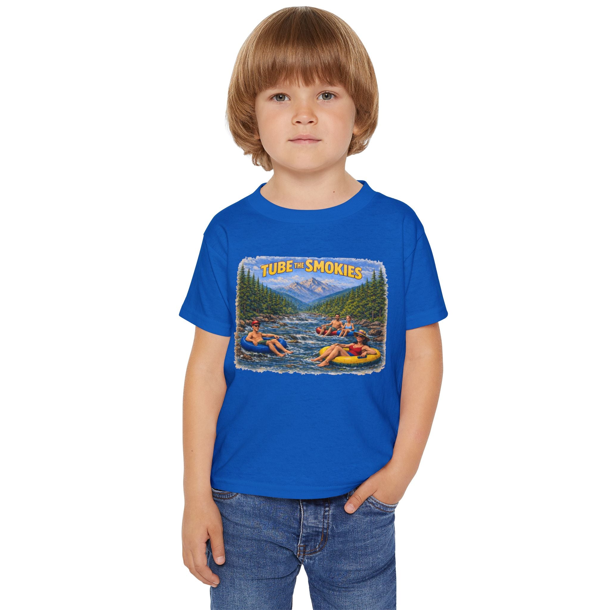 Tube the Smokies Toddler T-Shirt - Kids Summer River Tubing Graphic Tee