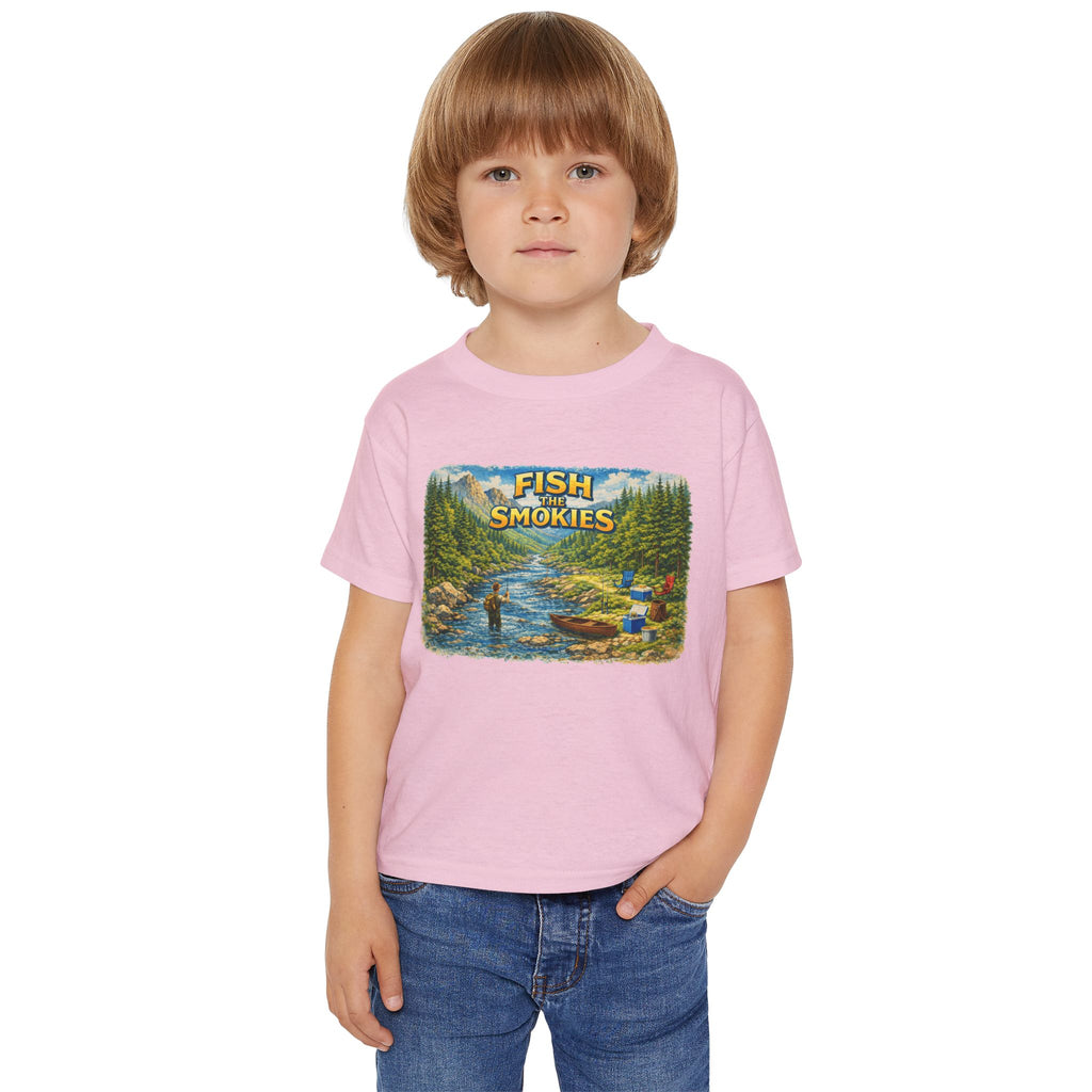Toddler T-Shirt — Fish the Smokies Scenic Fishing Graphic