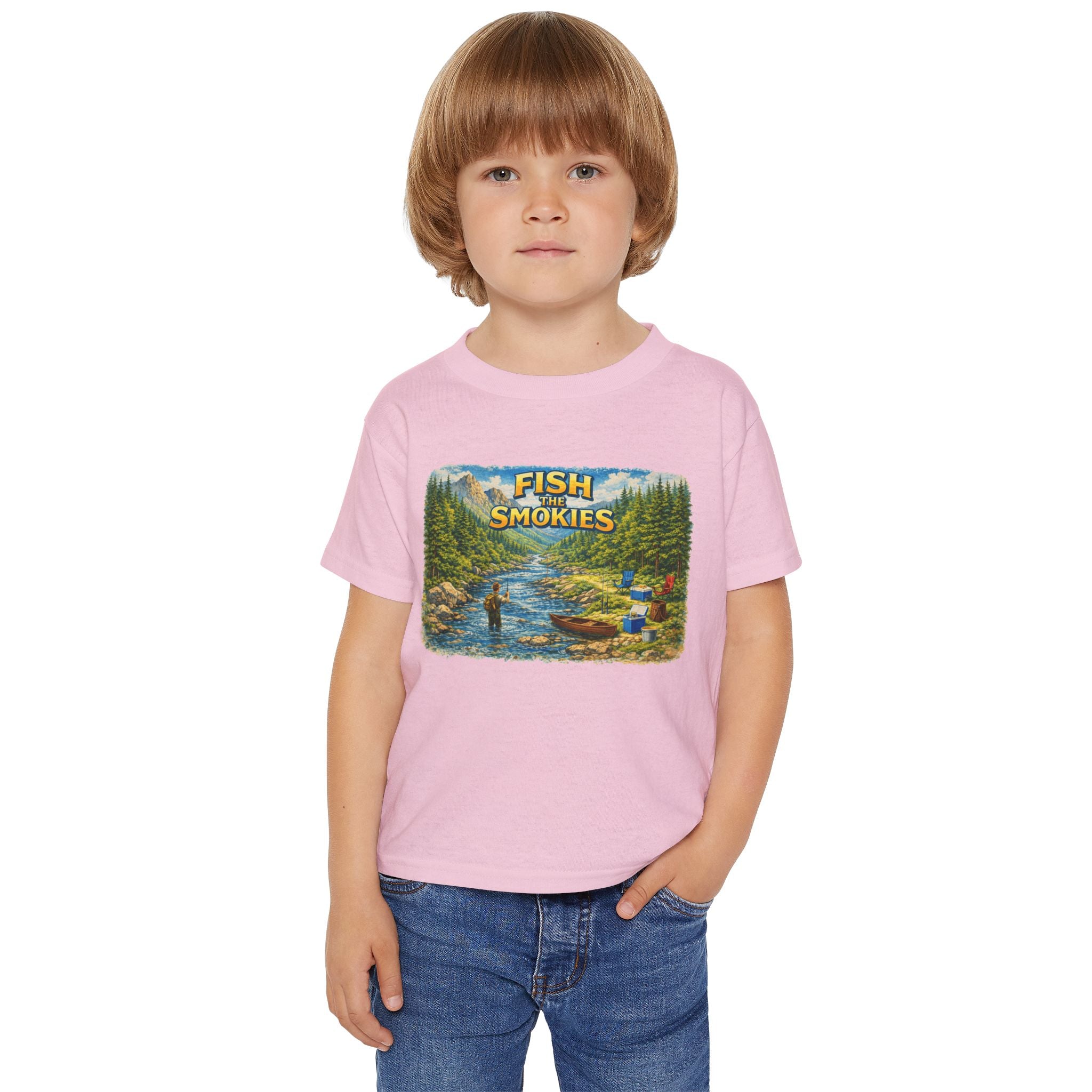 Toddler T-Shirt — Fish the Smokies Scenic Fishing Graphic